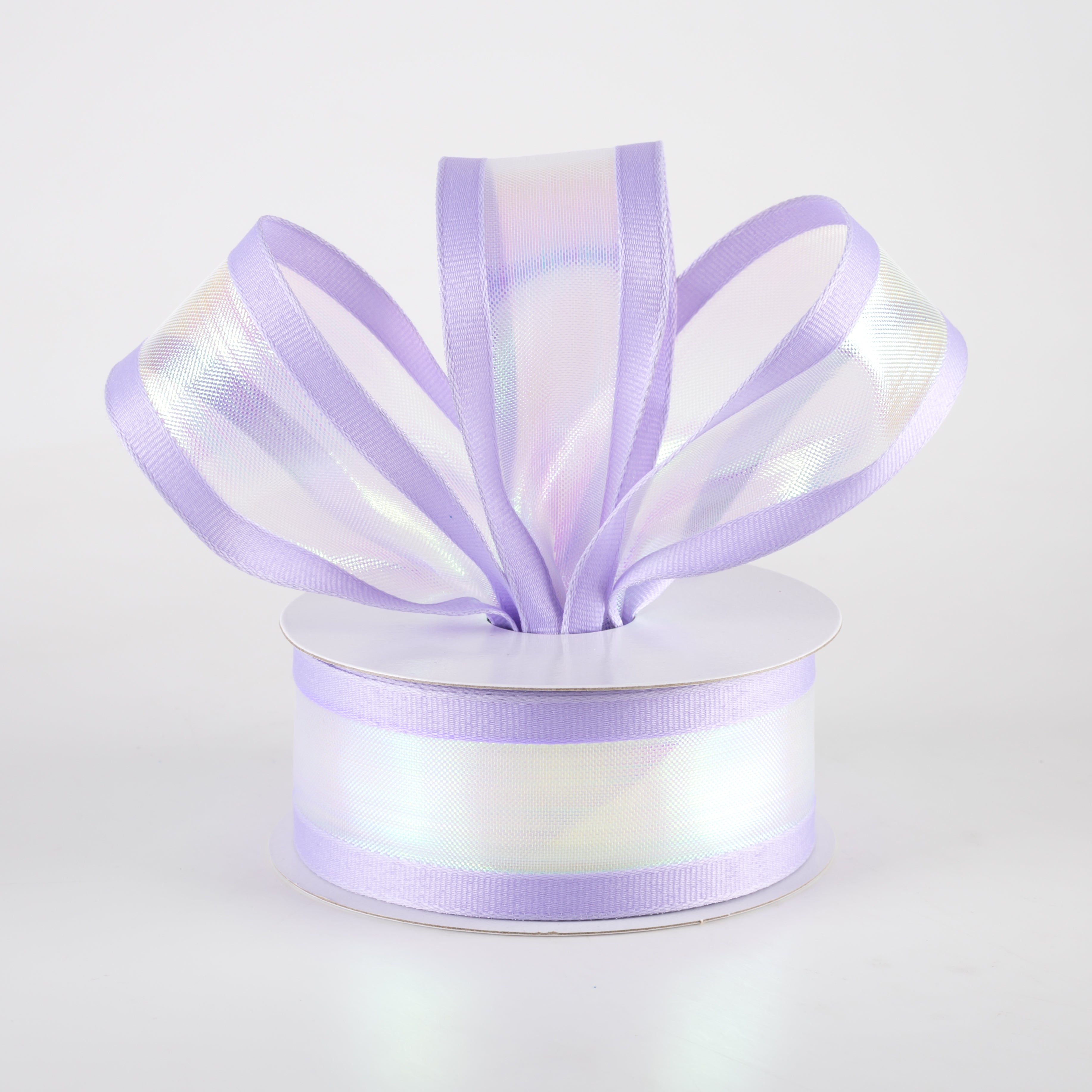 1.5" Super Iridescent Sheer with Grosgrain Edge Ribbon: Purple (10 Yards) Lifestyle Photo