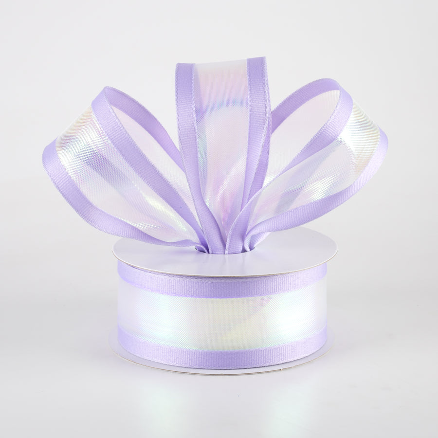 1.5" Super Iridescent Sheer with Grosgrain Edge Ribbon: Purple (10 Yards) Lifestyle Photo