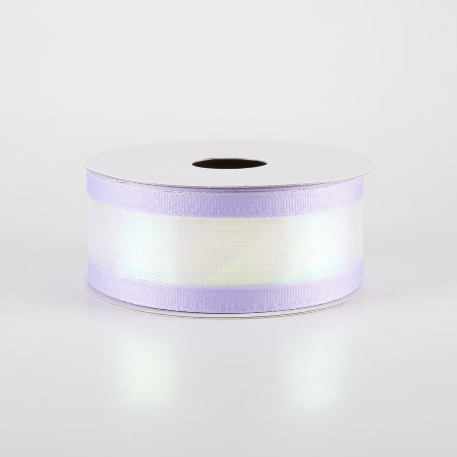 1.5" Super Iridescent Sheer with Grosgrain Edge Ribbon: Purple (10 Yards)
