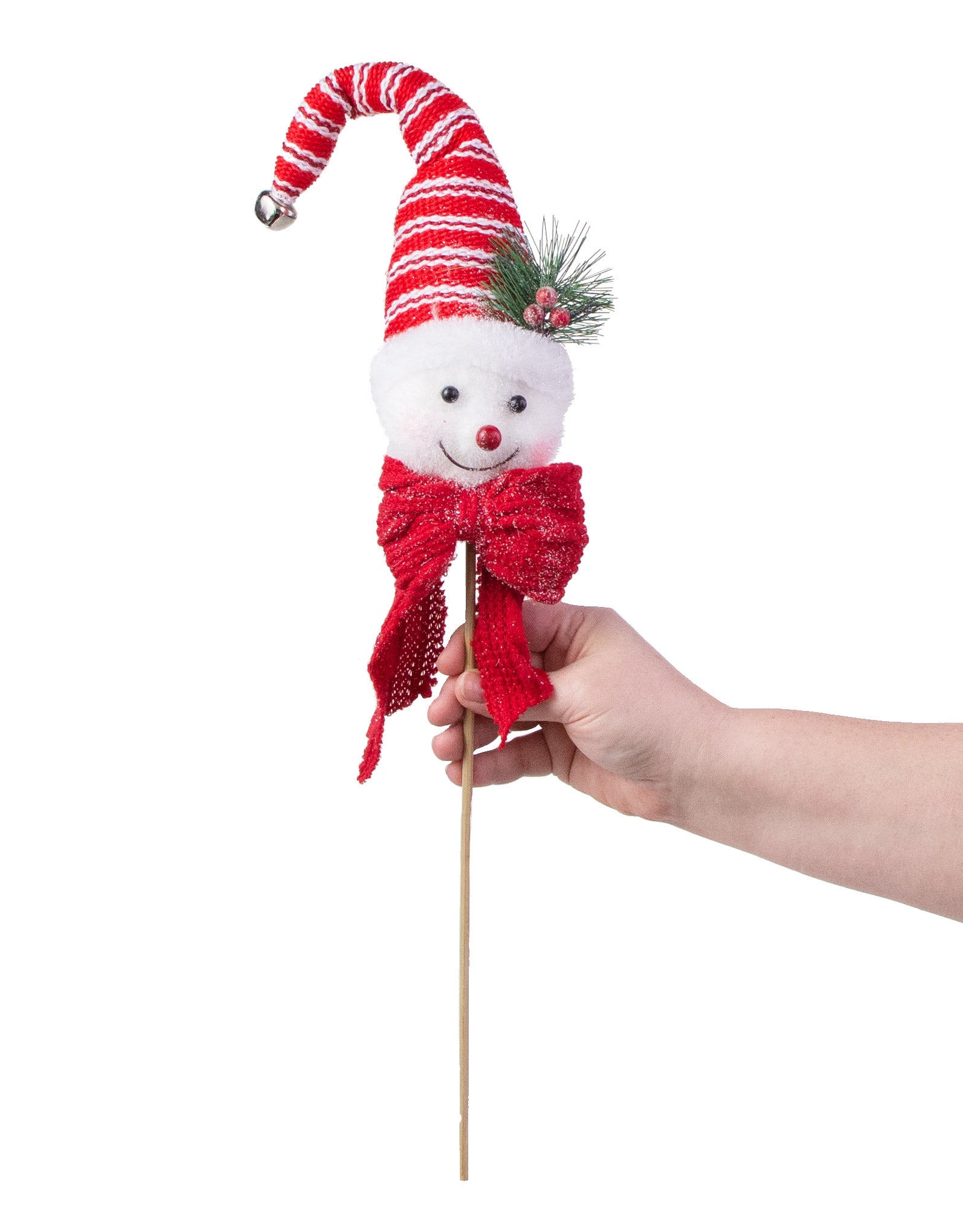 23.5" Sweet Snowman Pick: Red detail photo 3