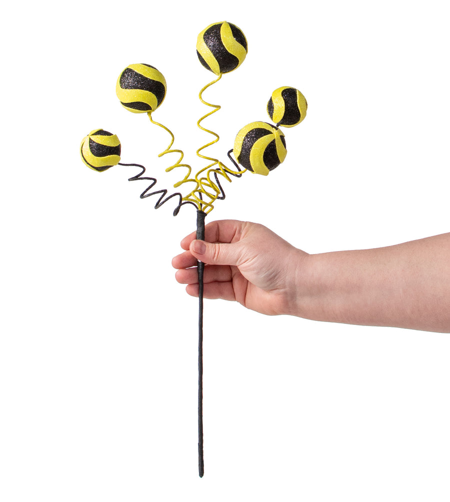 16" Swirl Ball Pick: Black & Yellow detail photo 3