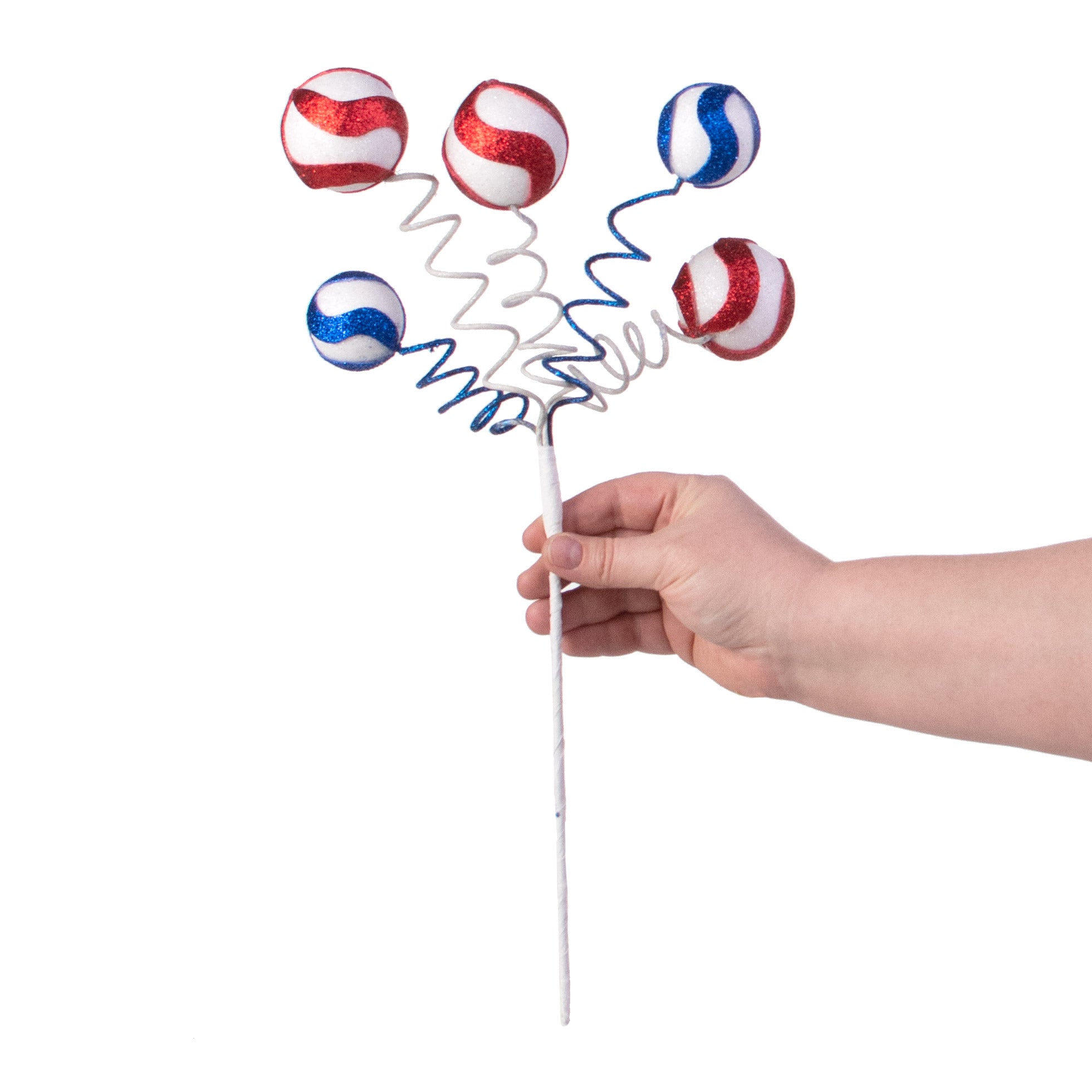 16" Swirl Ball Pick: Red, White, Blue detail photo 3