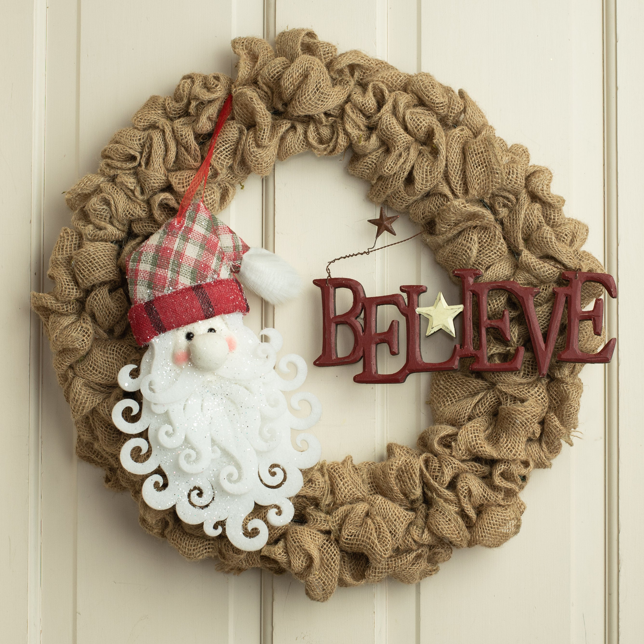 13" Swirl Beard Santa Head Ornament Lifestyle Photo