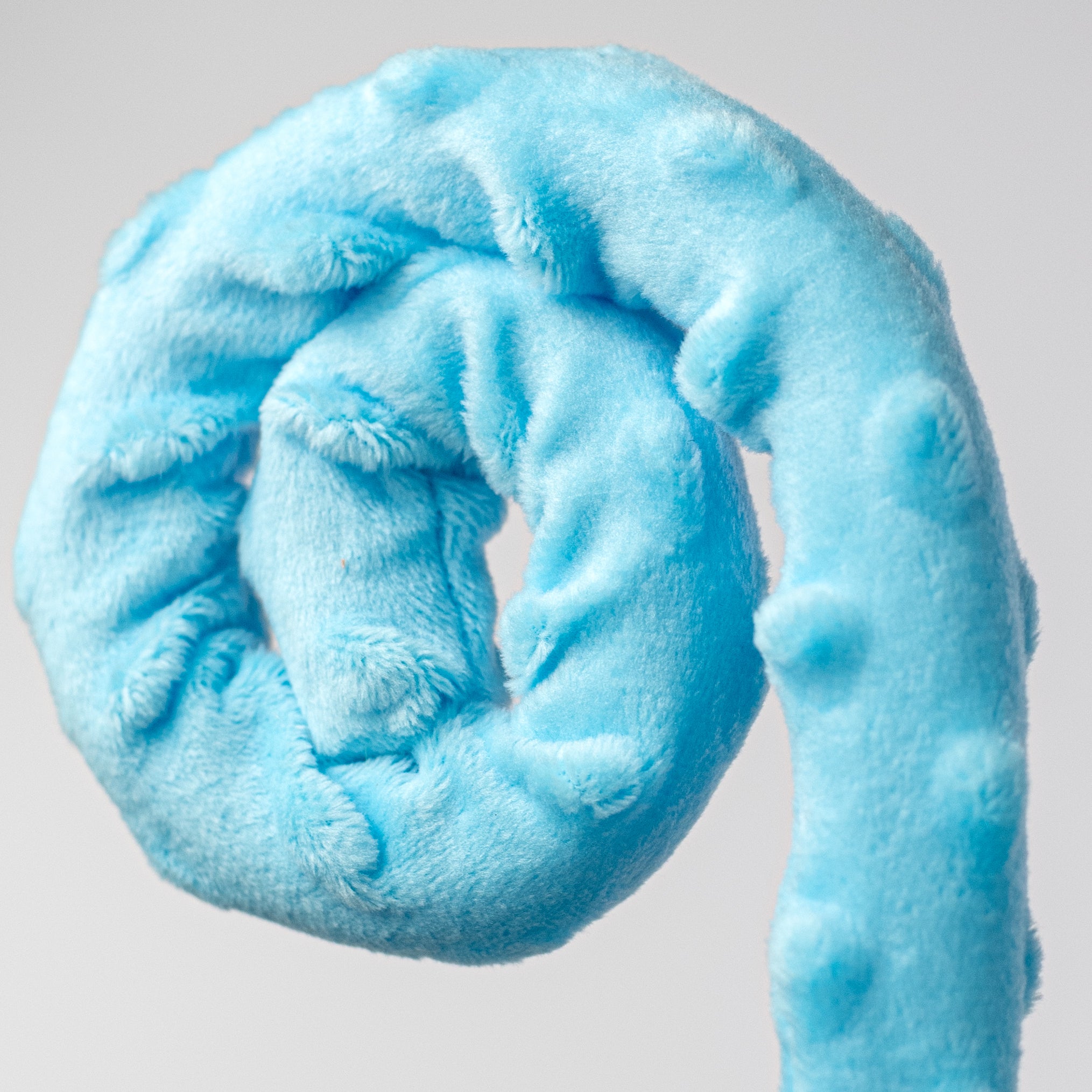 28" Swiss Dot Faux Fur Curly Spray: Blue Lifestyle Photo