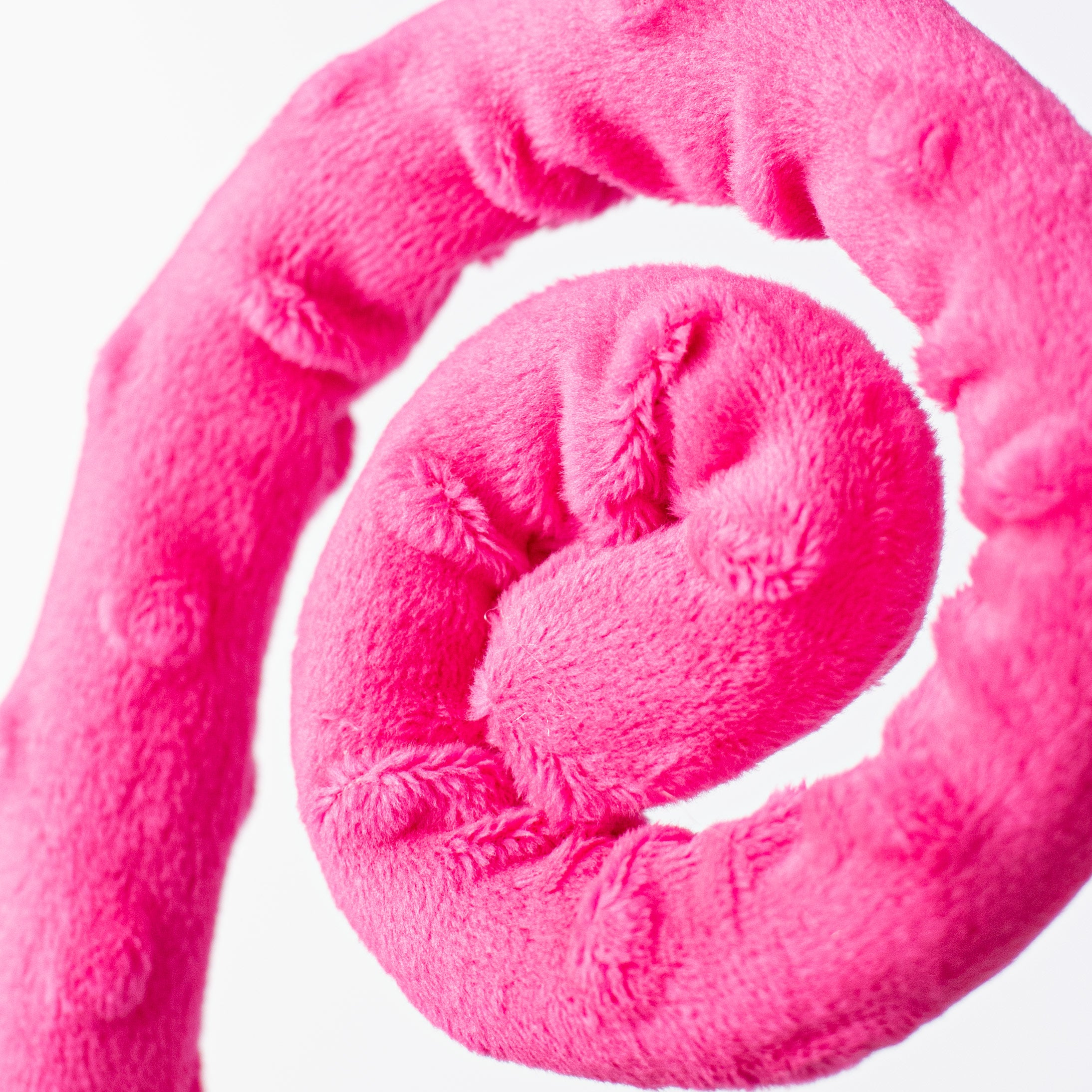 28" Swiss Dot Faux Fur Curly Spray: Fuchsia Pink Lifestyle Photo
