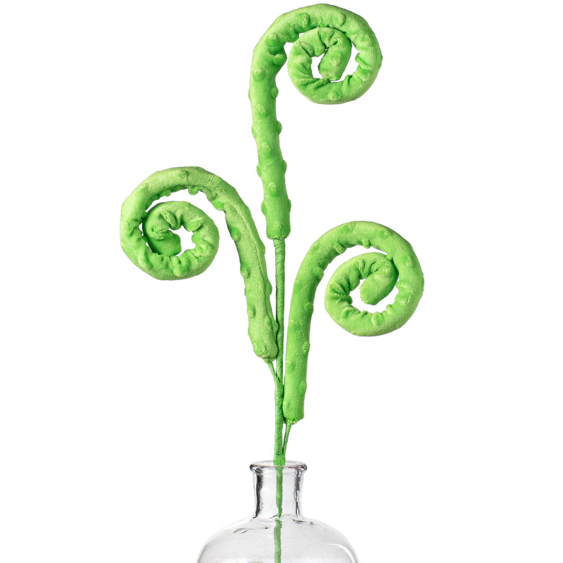 28" Swiss Dot Faux Fur Curly Spray: Green Item Number: 63390GN