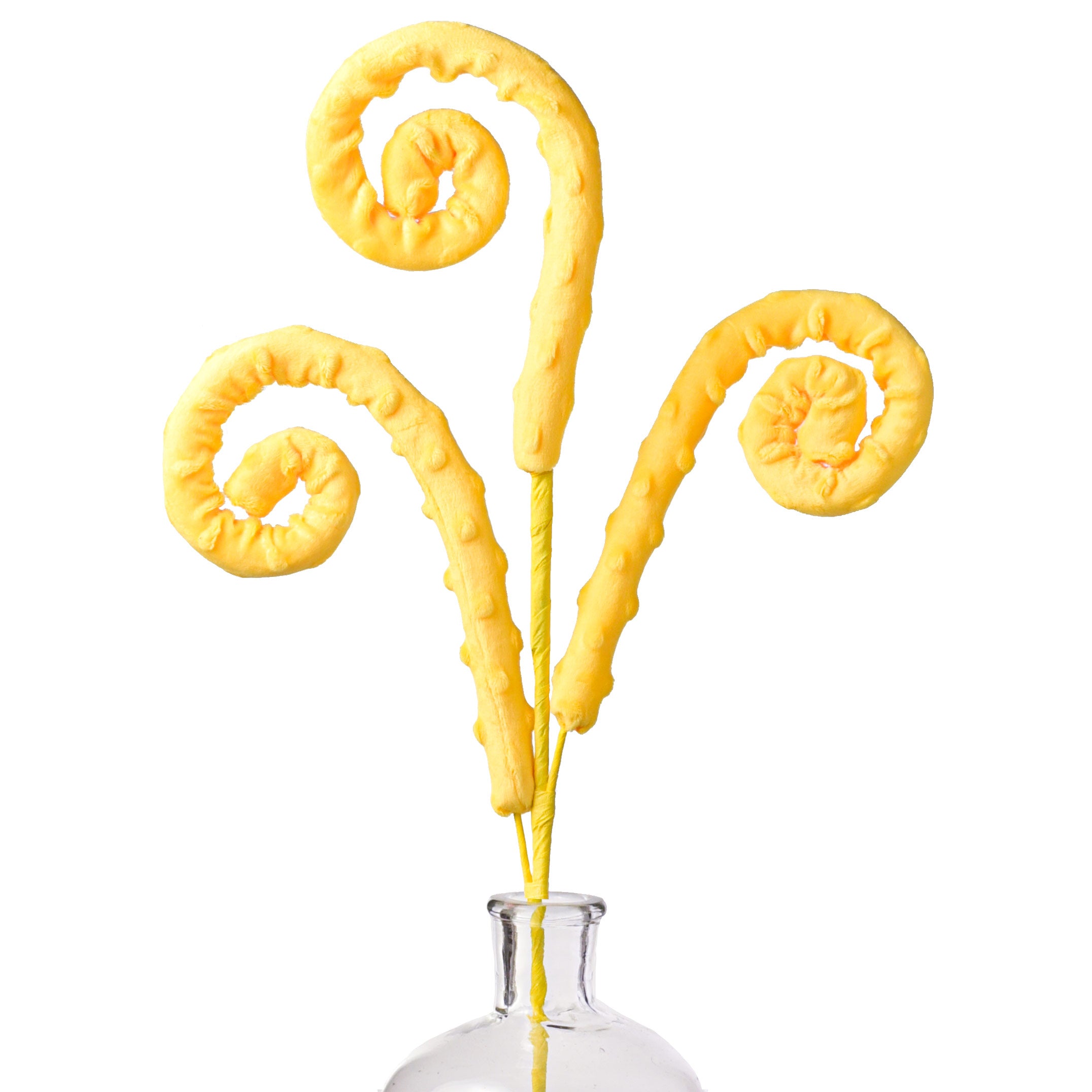 28" Swiss Dot Faux Fur Curly Spray: Yellow Item Number: 63390YW