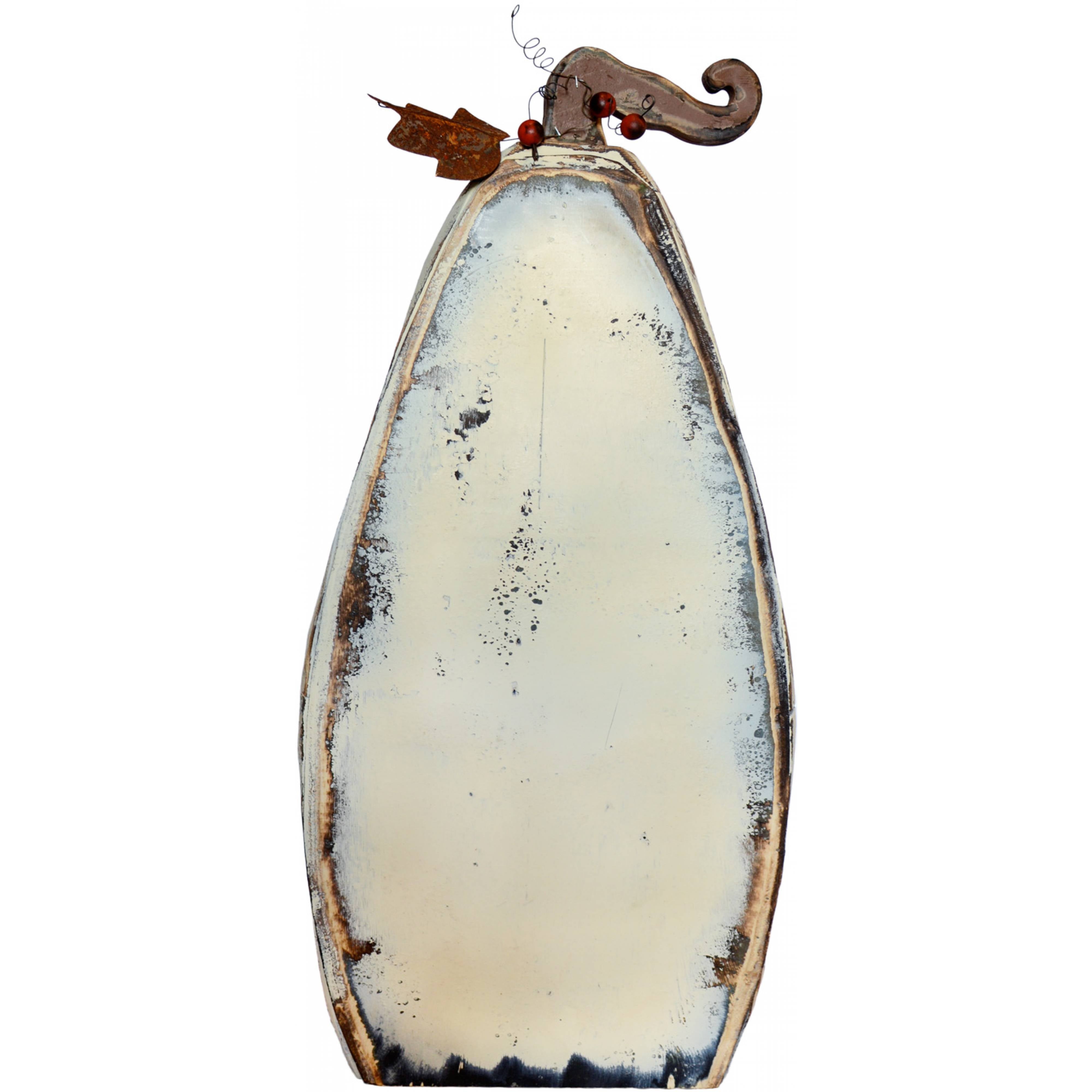 35" Tall Wooden White Pumpkin Item Number: HH3636