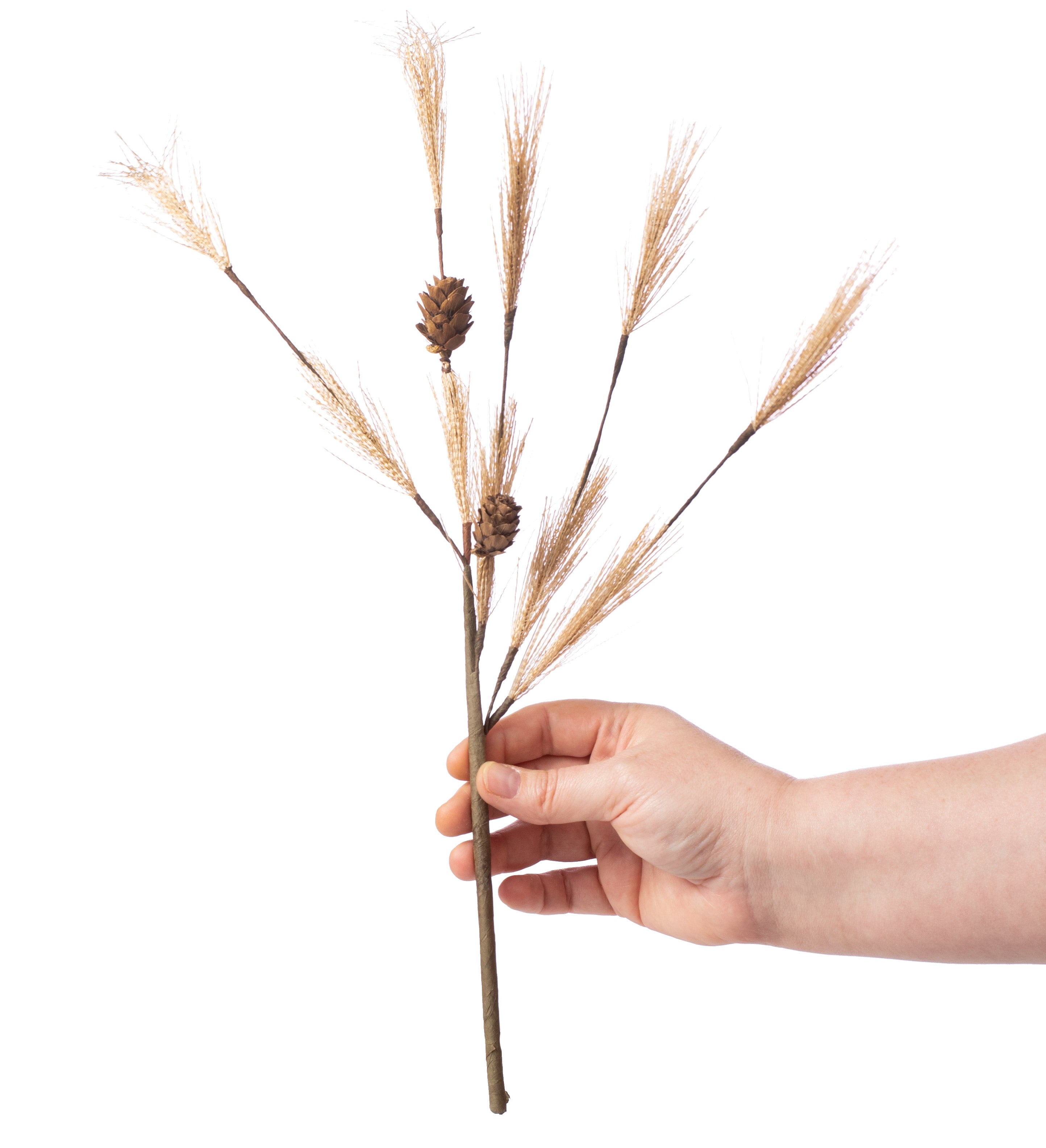 16"  Tea Stain Grassy Needle Pine Pick Lifestyle Photo