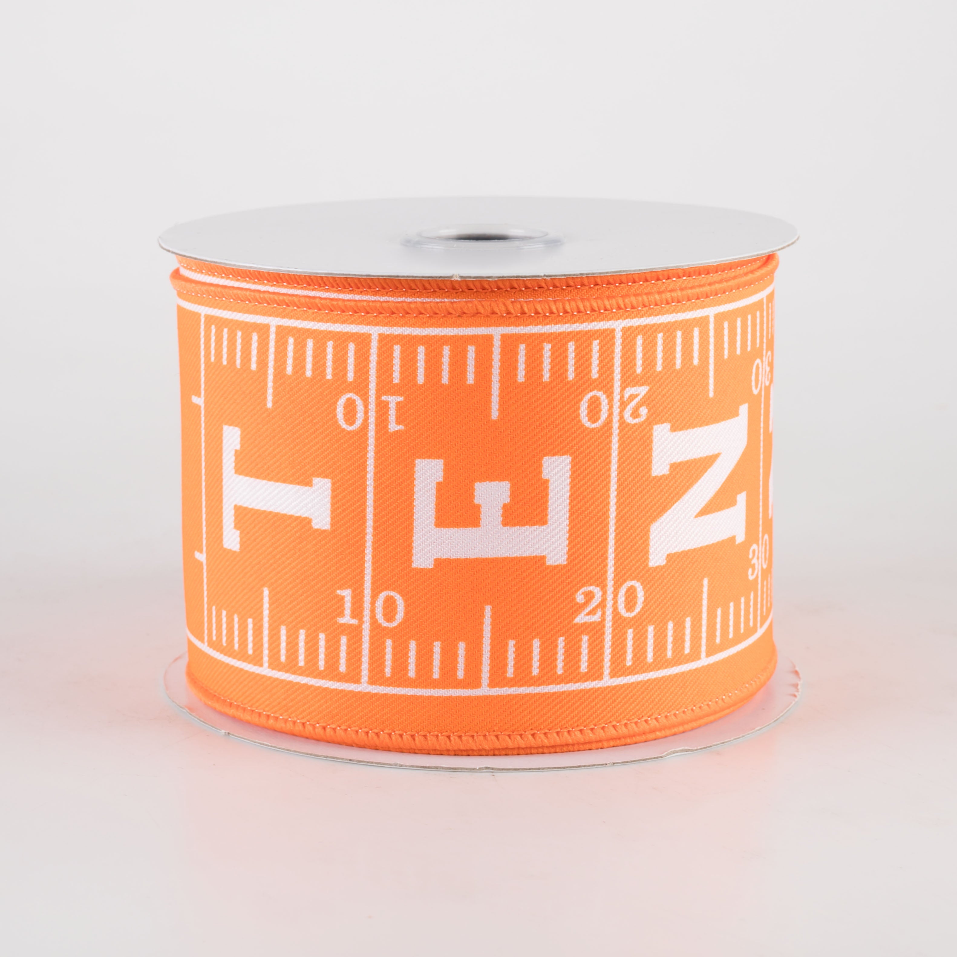 2.5" Tennessee Football Field Ribbon: Orange & White (10 Yards)