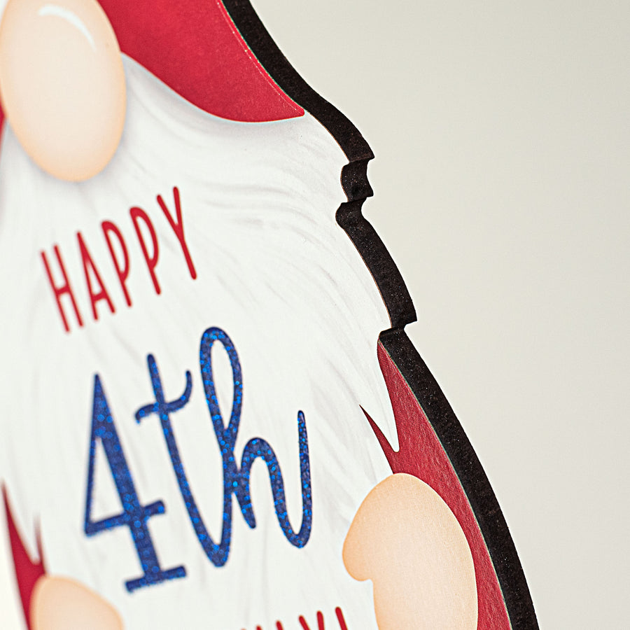 13" 4th of July Gnome Shape Sign detail photo 3