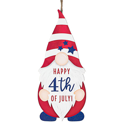13" 4th of July Gnome Shape Sign Item Number: AP8903