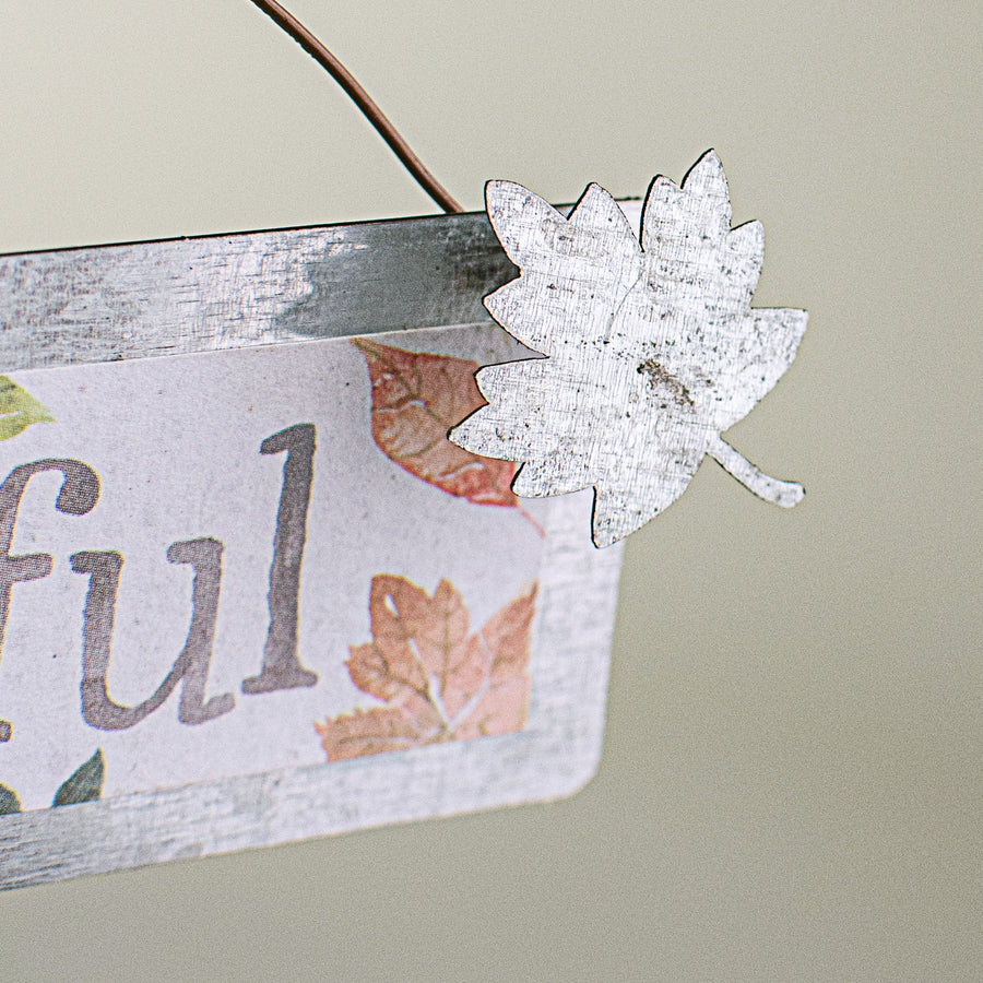 4" Thankful Fall Ornament detail photo 3