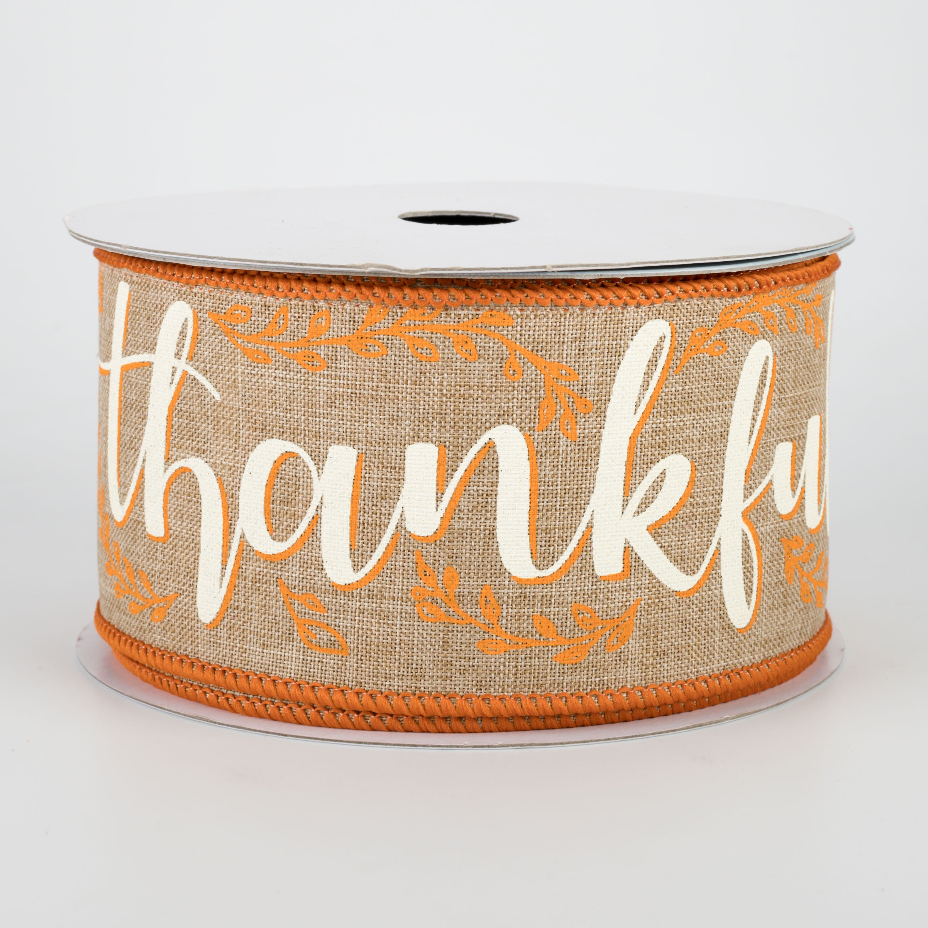 2.5" Thankful Ribbon: Light Beige (10 Yards)