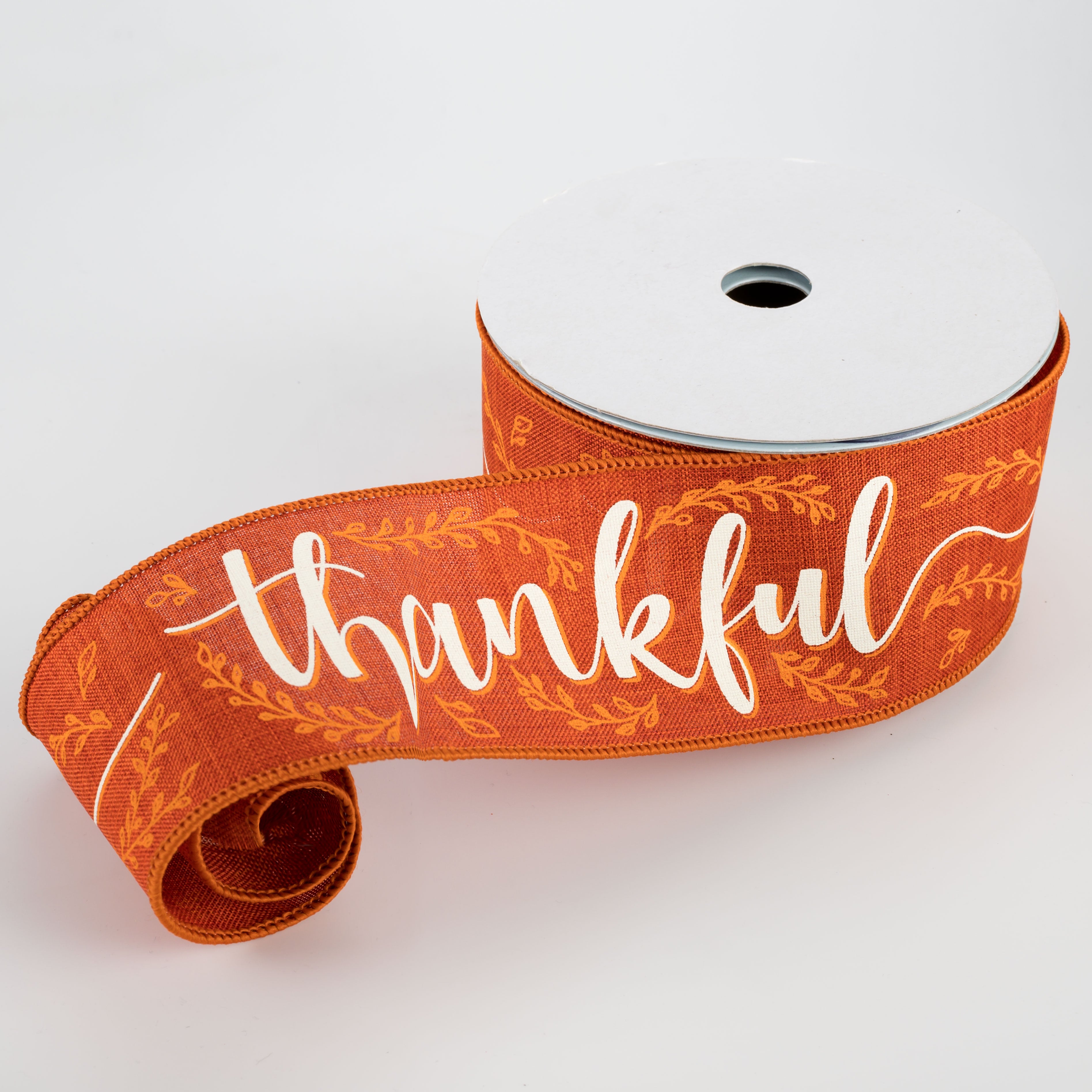 2.5" Thankful Ribbon: Rust (10 Yards) Lifestyle Photo
