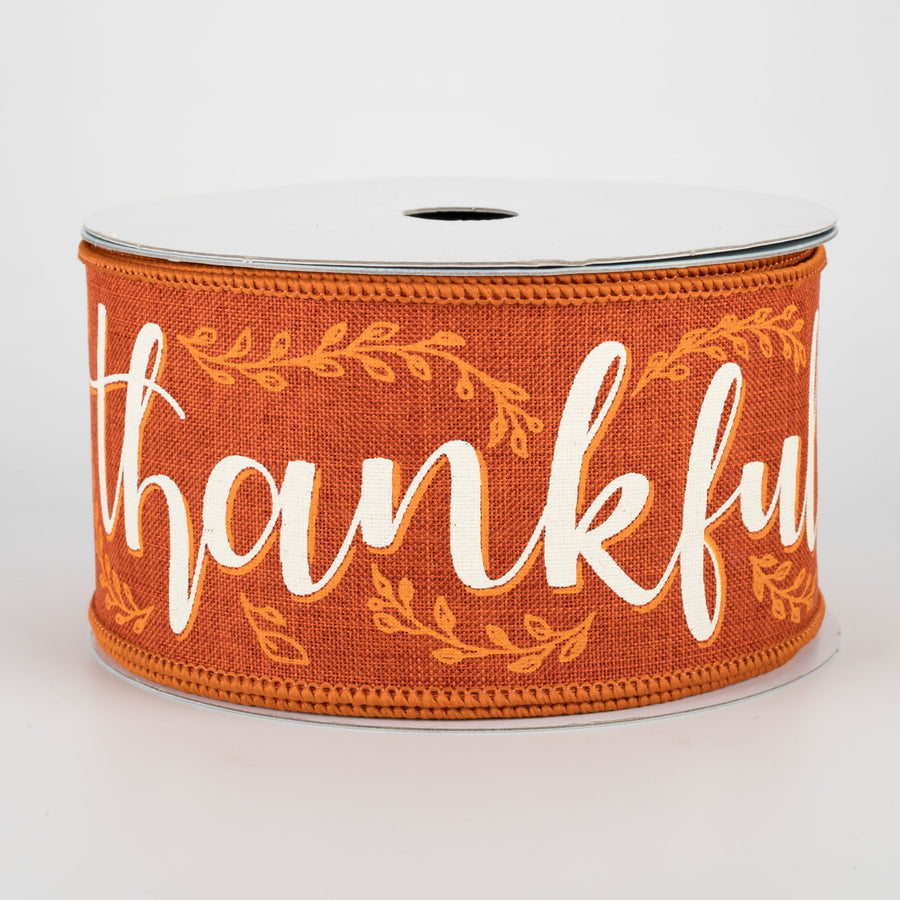 2.5" Thankful Ribbon: Rust (10 Yards)