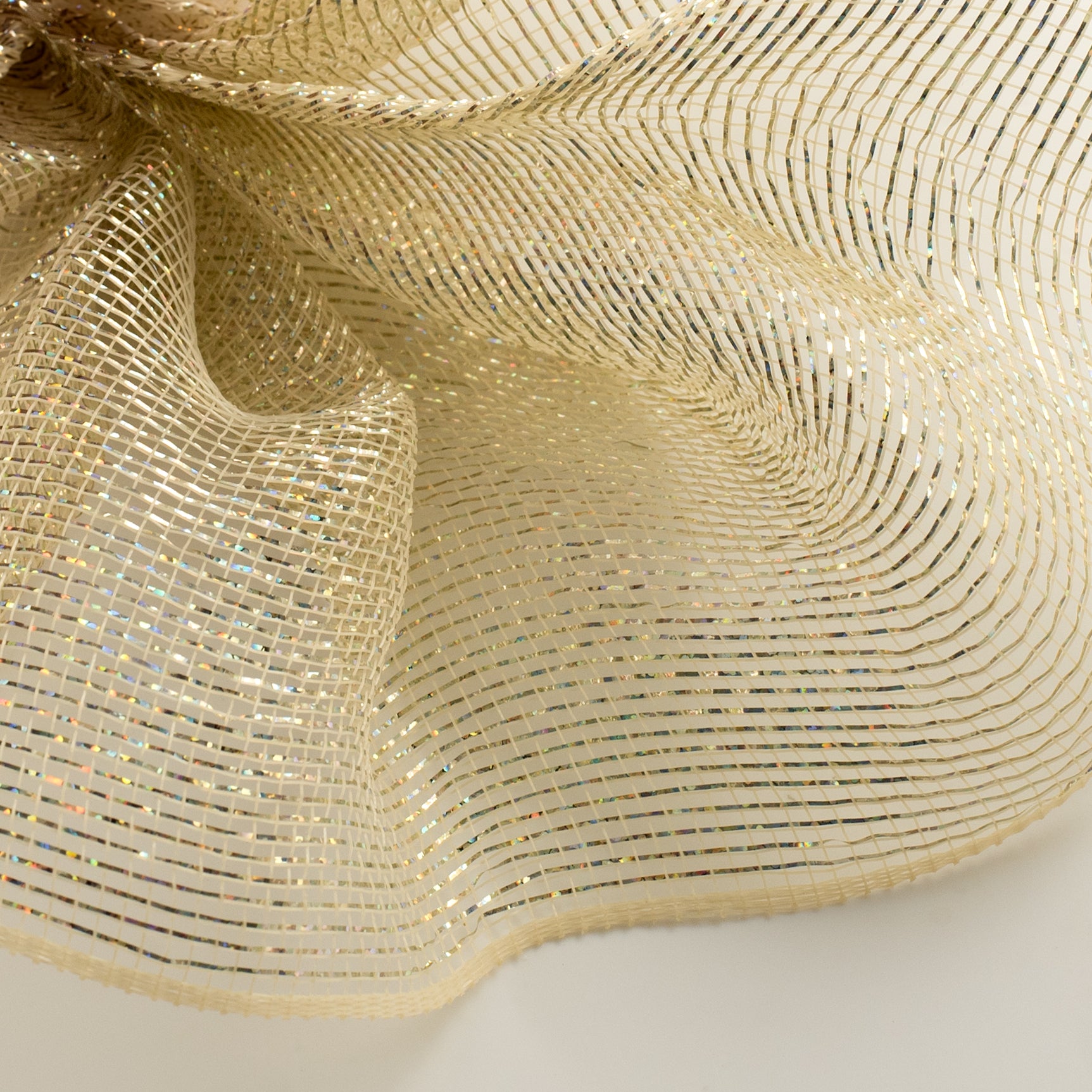 10" Thin Laser Foil Mesh: Champagne Gold Lifestyle Photo