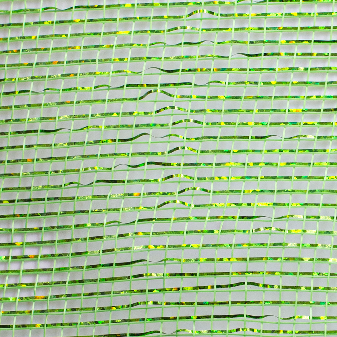 10" Thin Laser Foil Mesh: Lime Green detail photo 3