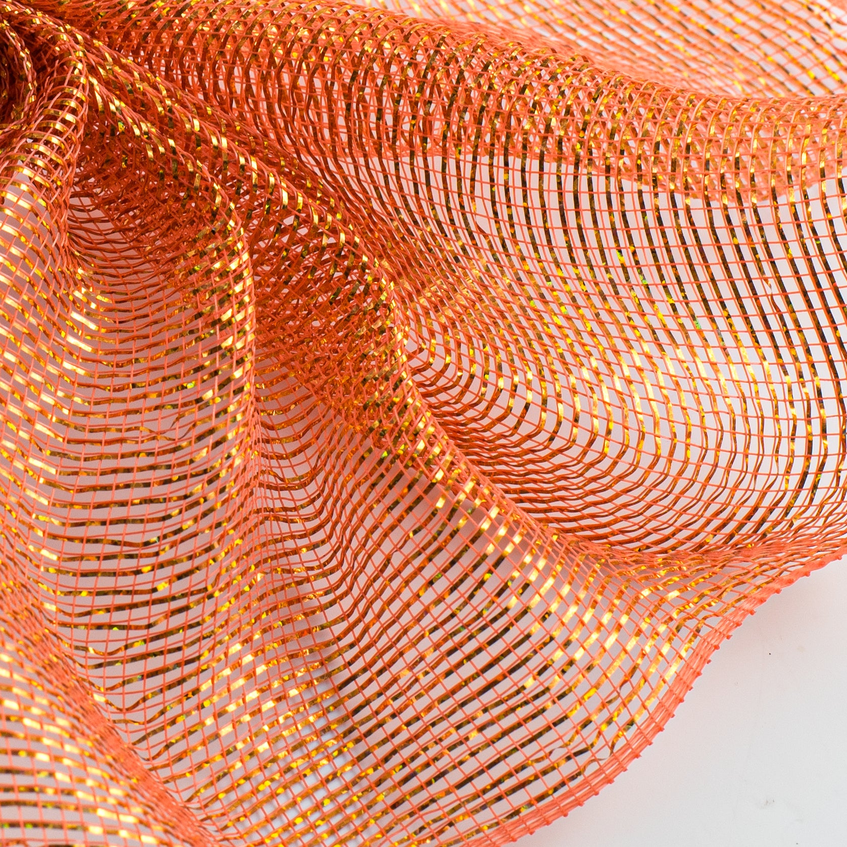 10" Thin Laser Foil Mesh: Orange Lifestyle Photo