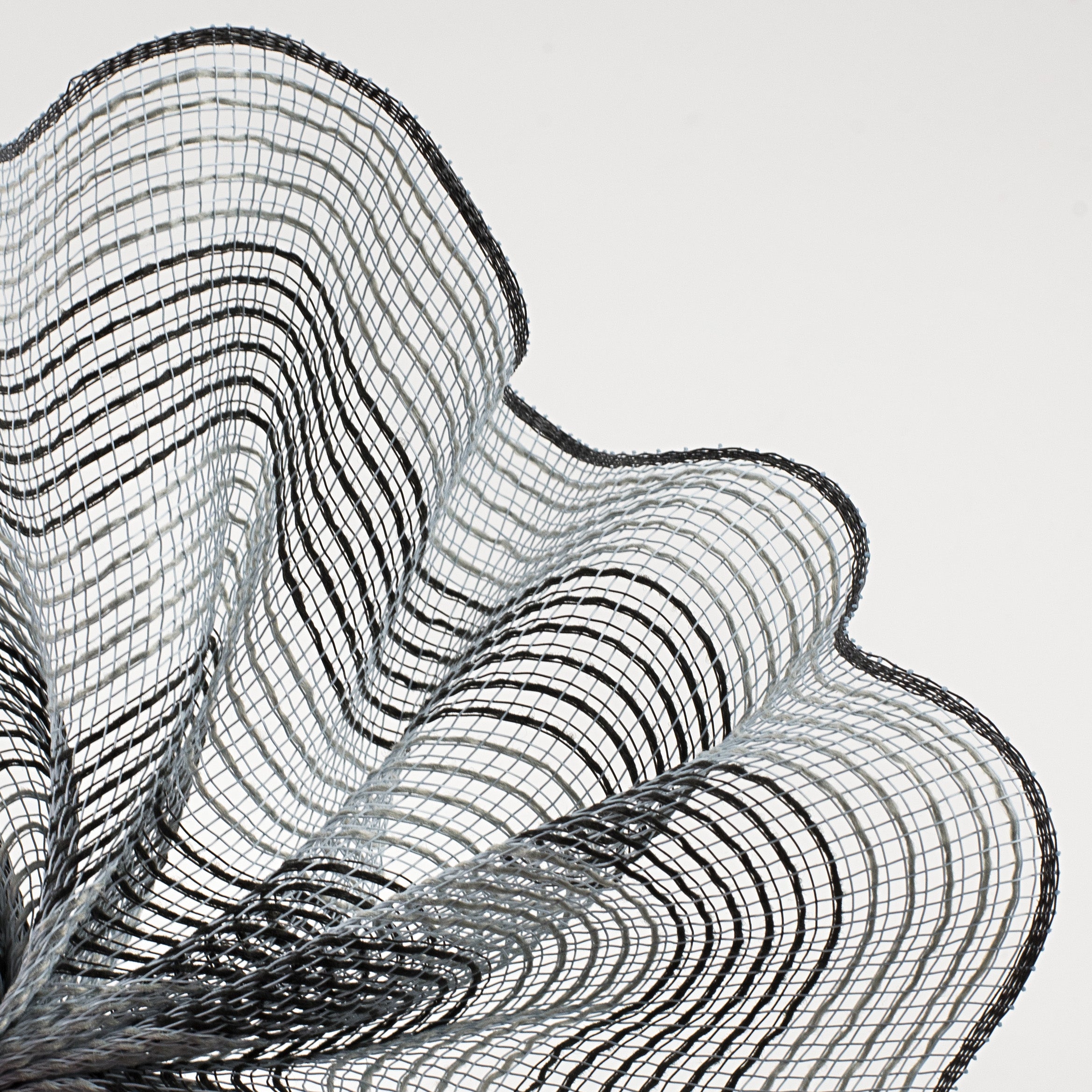 10" Thin Stripe Fabric Mesh: Grey & Black Lifestyle Photo