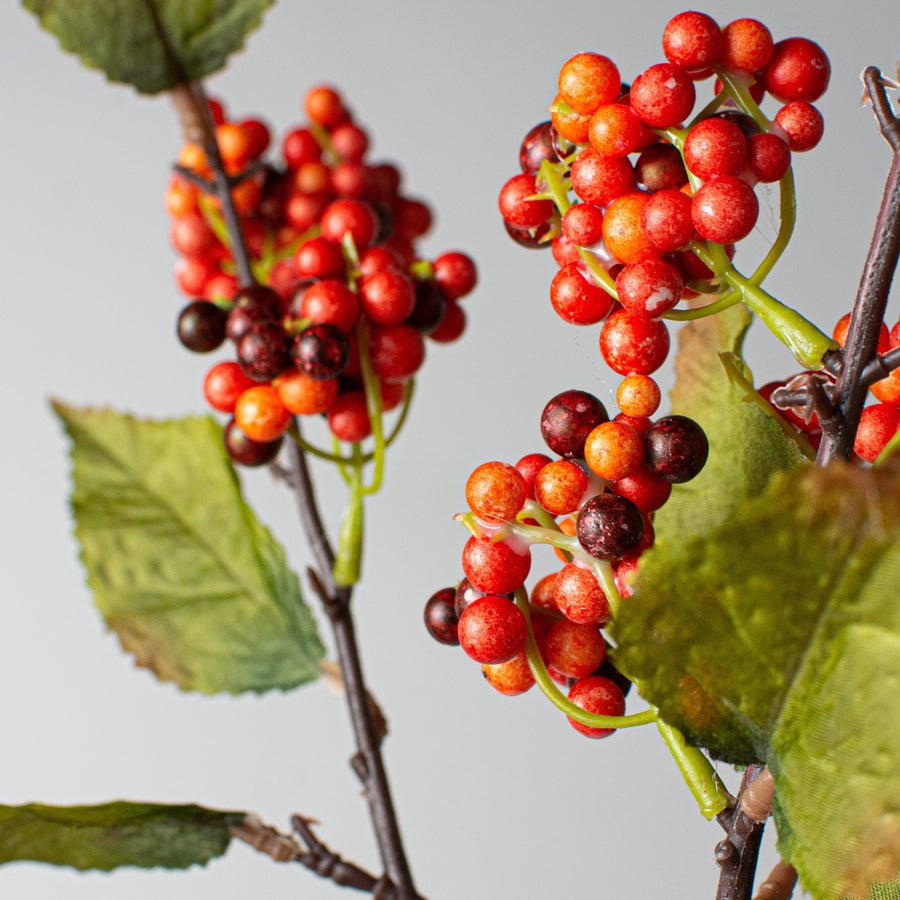 26" Three Stem Berry Spray: Orange Lifestyle Photo