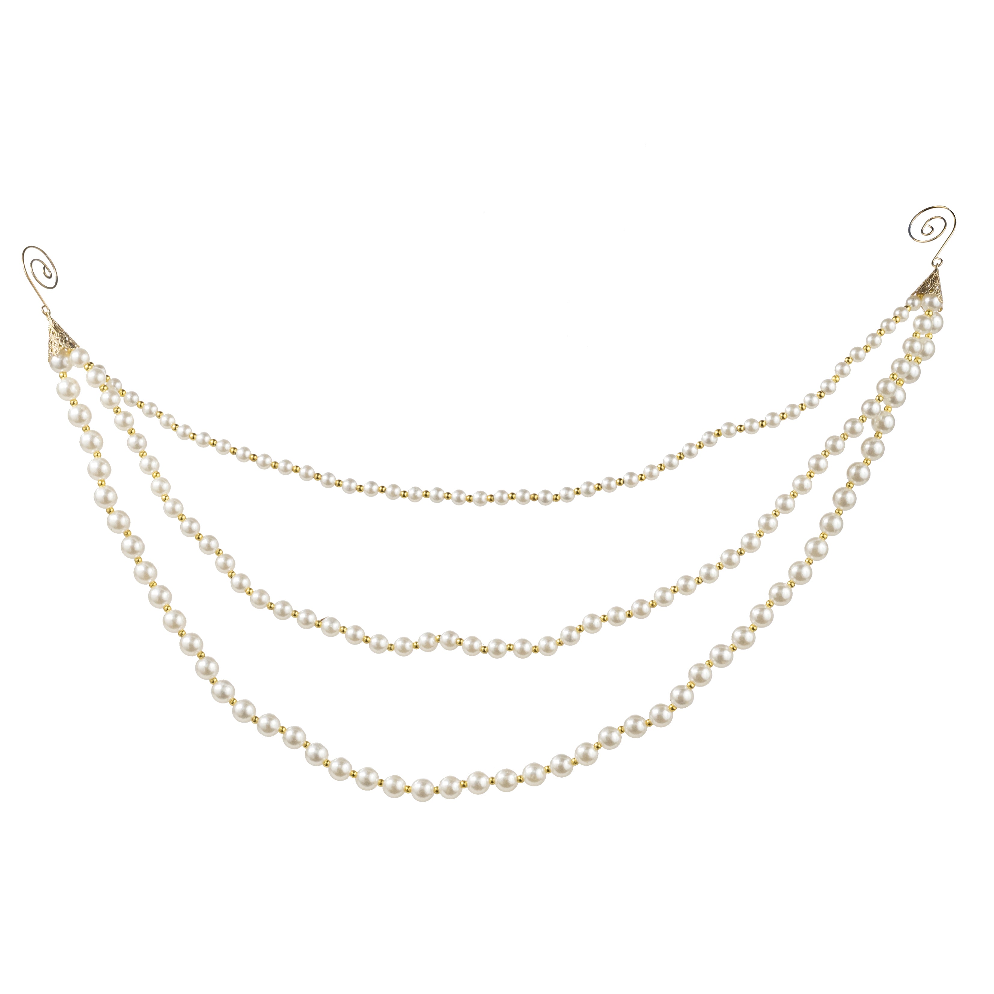 20" Three Layered Pearl Garland: Ivory Item Number: G4420016