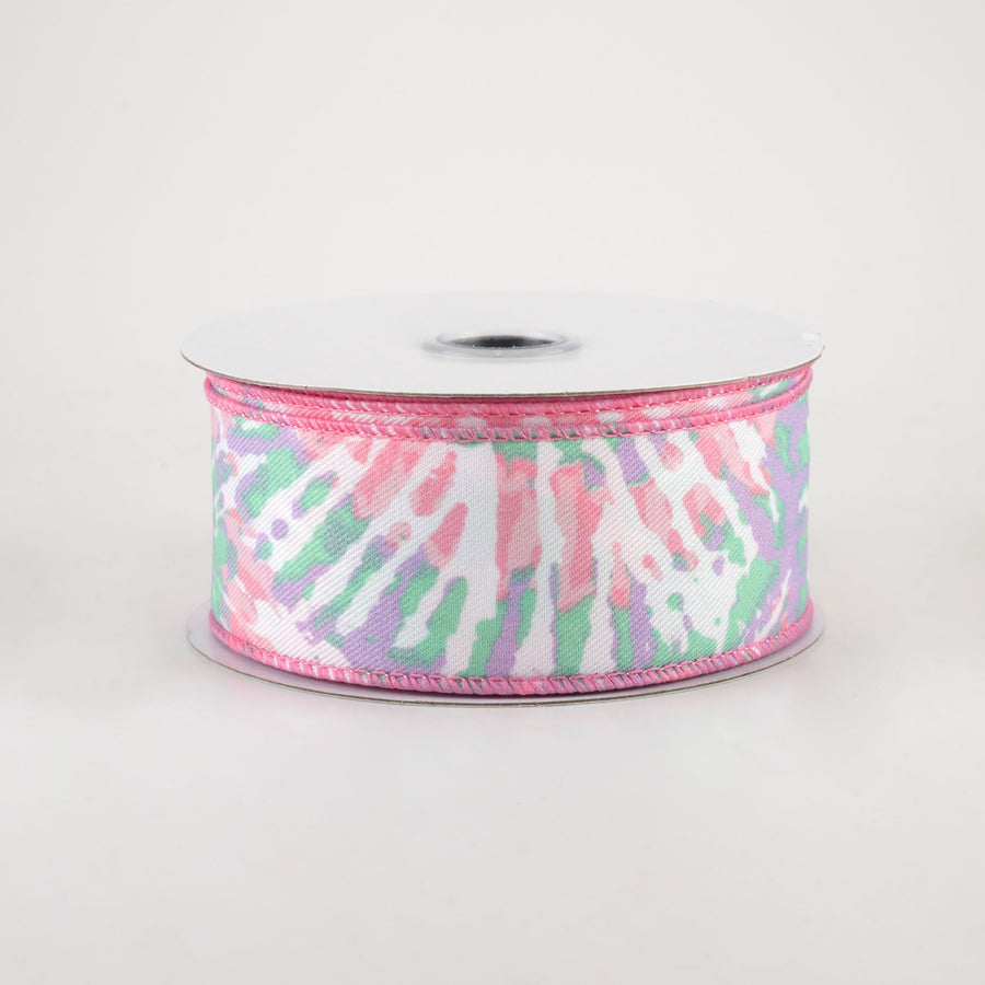 1.5" Tie Dye Ribbon: Pink, Mint, Lavender (10 Yards)