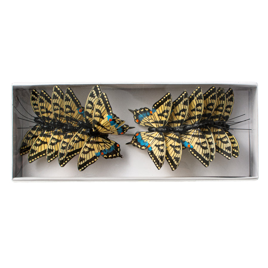 3.25" Tiger Swallowtail Butterfly Wired Ornaments (Set of 12) Item Number: MB9778