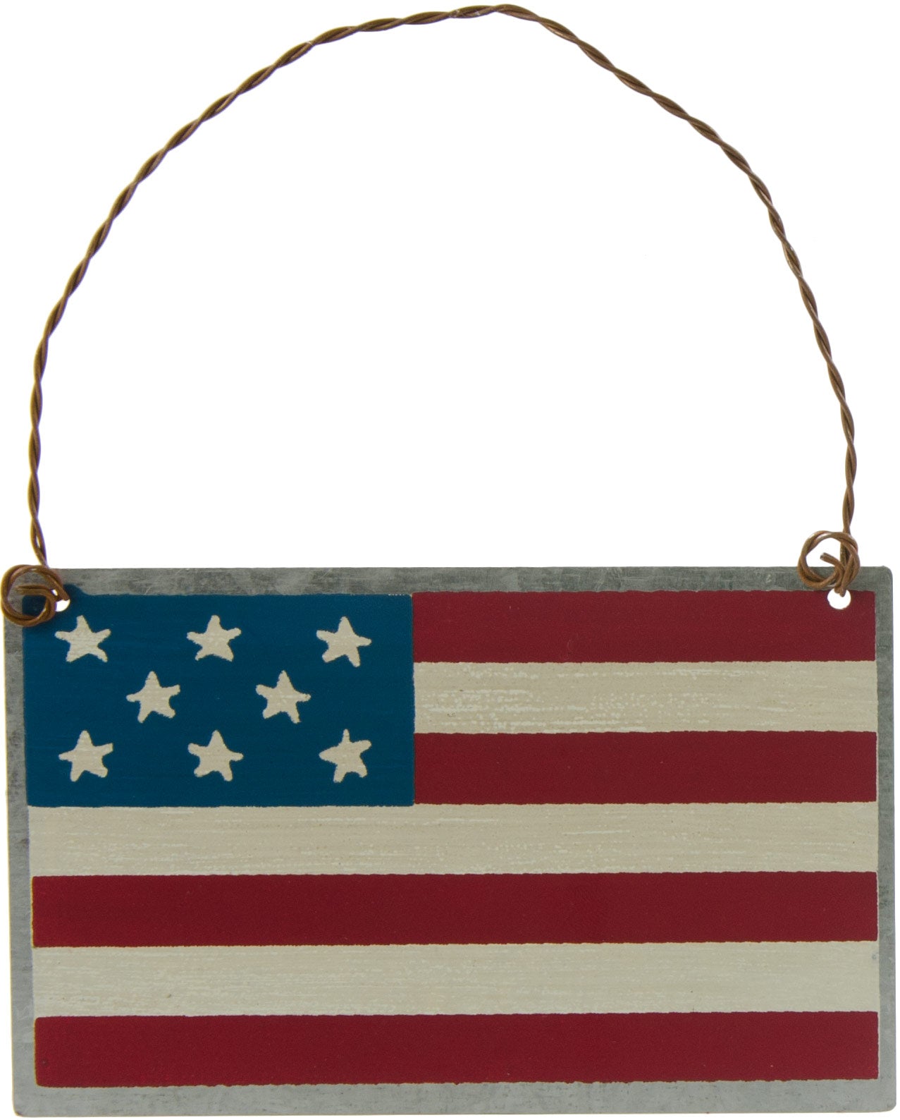 Tin American Flag Ornament (4" x 2.5) Item Number: 27593