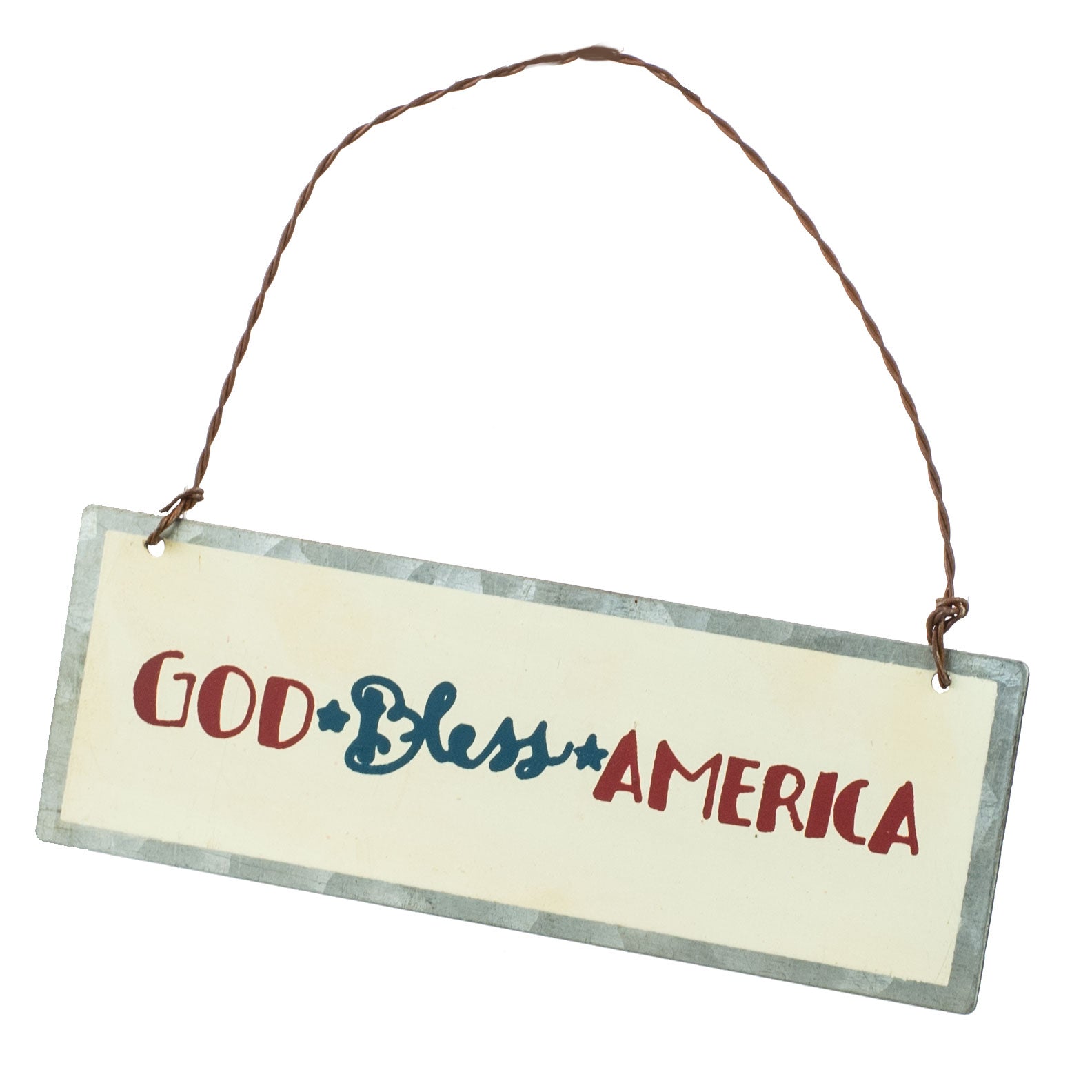 5" Tin Ornament: God Bless America Item Number: 35267
