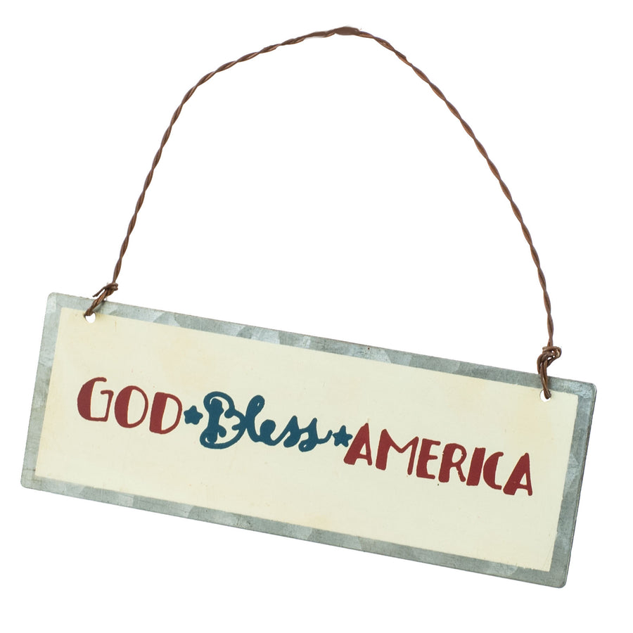 5" Tin Ornament: God Bless America Item Number: 35267