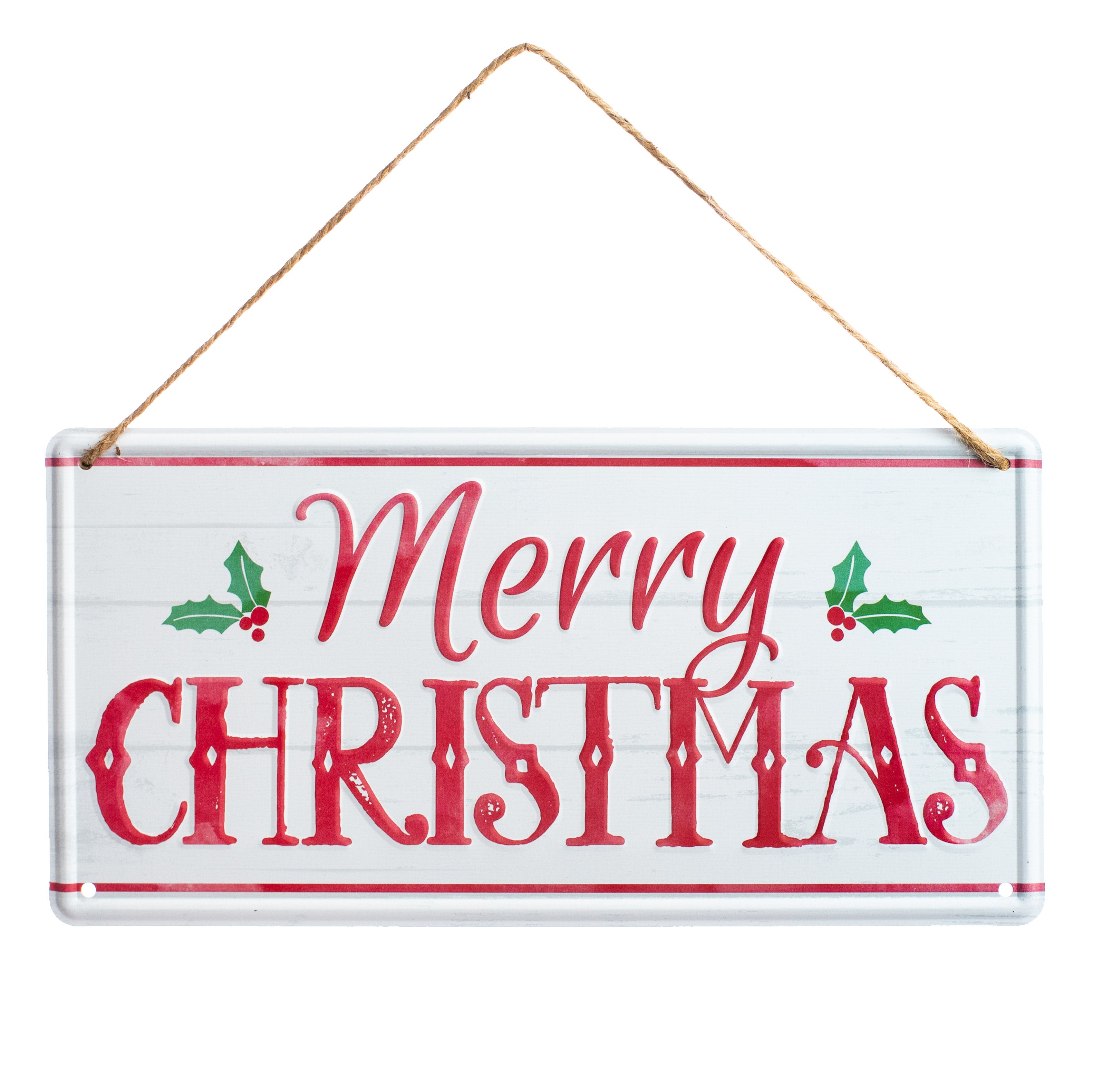 12" Tin Sign: Vintage Merry Christmas Item Number: MD0377
