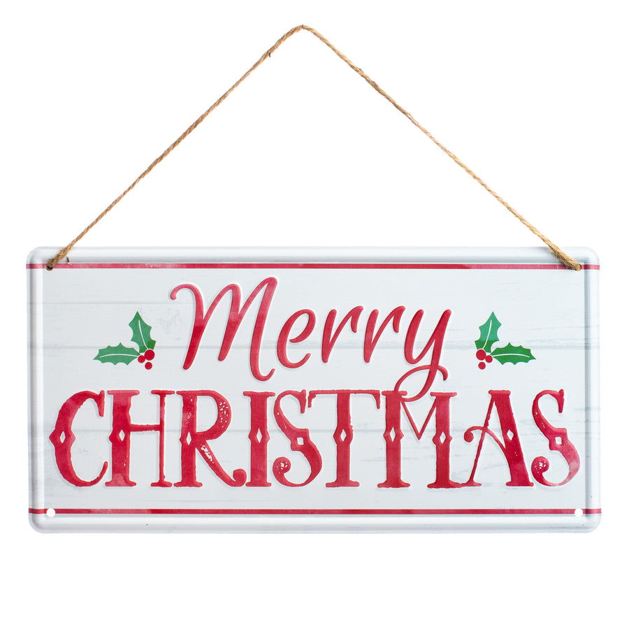 12" Tin Sign: Vintage Merry Christmas Item Number: MD0377