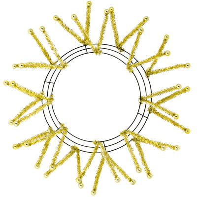 15-24" Tinsel Ball Work Wreath Form: Gold Item Number: XX751508