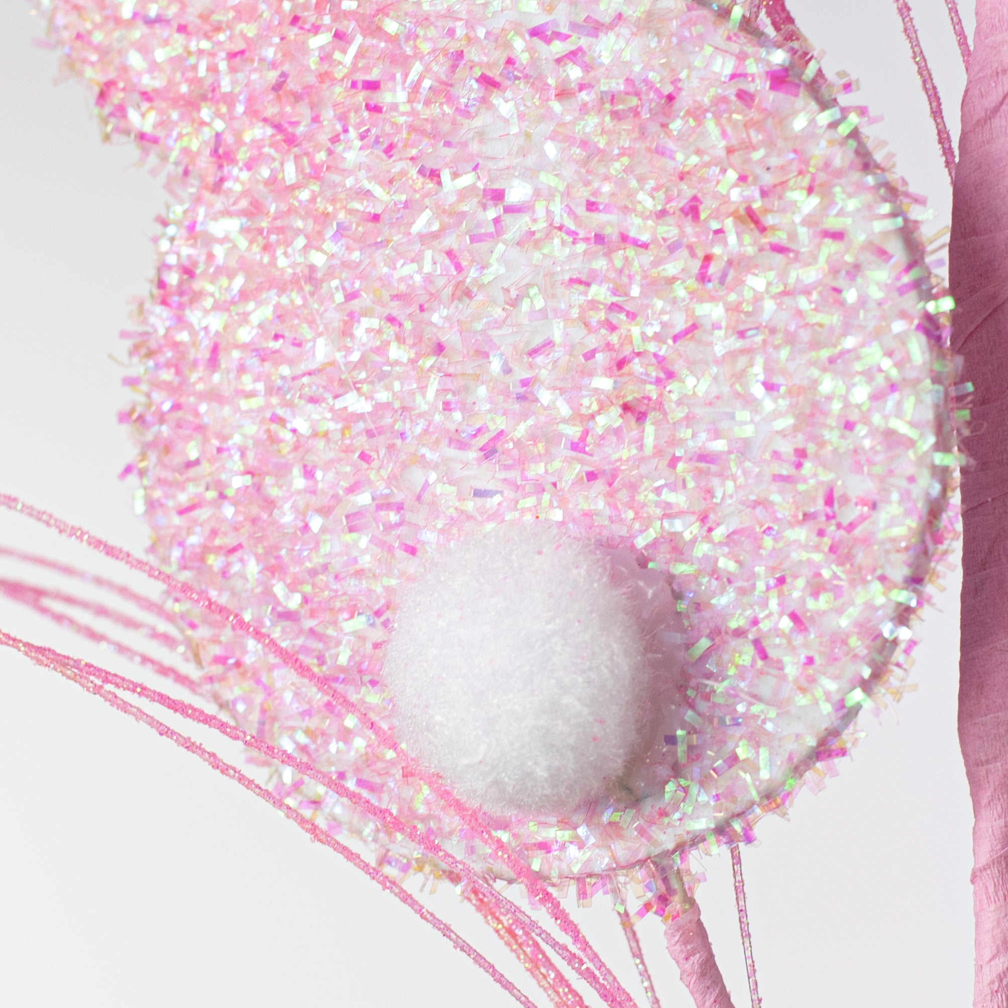 29" Tinsel Easter Bunny Spray: Pink Lifestyle Photo