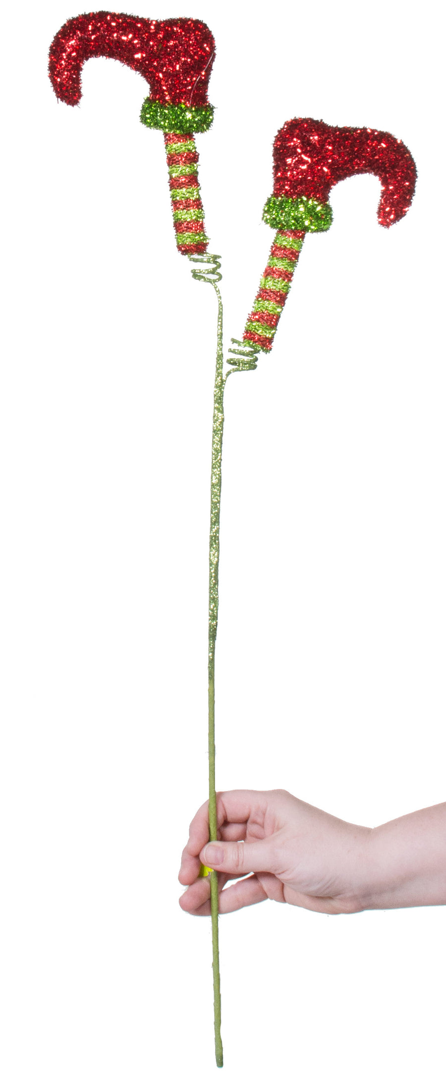 28" Tinsel Elf Boot Spray Lifestyle Photo