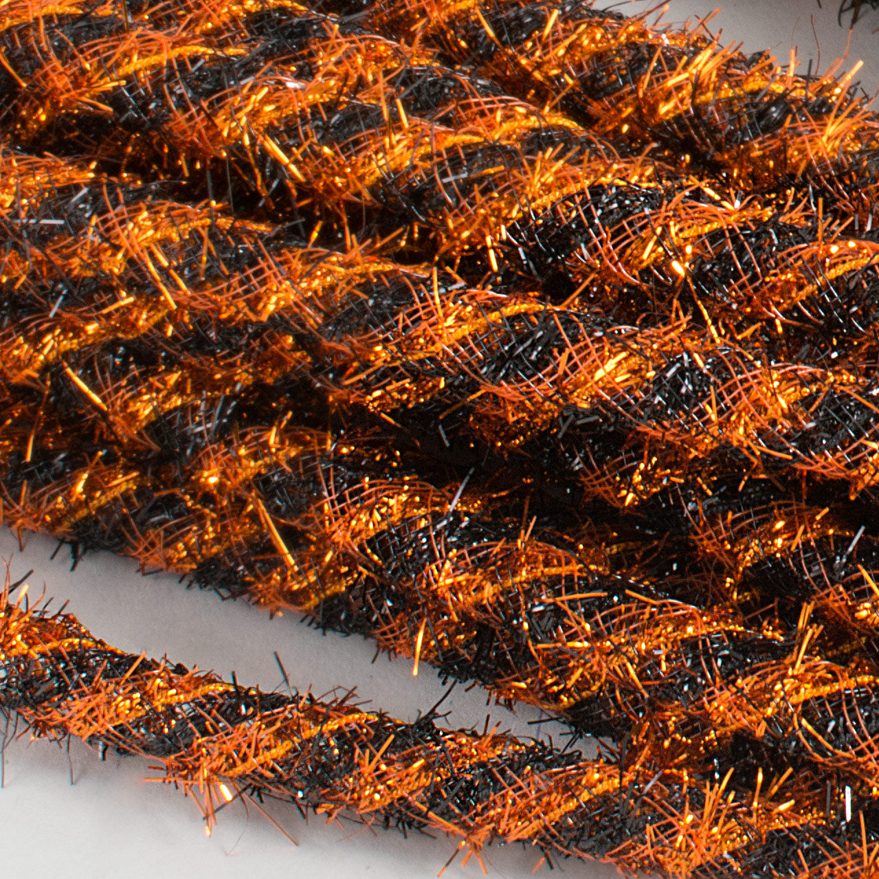 Tinsel Flex Tubing Ribbon: Black/Orange (20 Yards) Lifestyle Photo