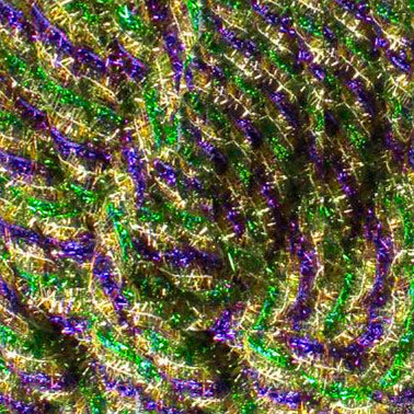 Tinsel Flex Tubing Ribbon: Metallic Mardi Gras (20 Yards) Lifestyle Photo