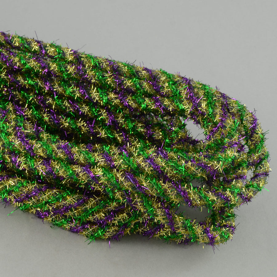 Tinsel Flex Tubing Ribbon: Metallic Mardi Gras (20 Yards) Item Number: RE3543J4