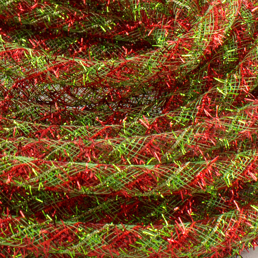 Tinsel Flex Tubing Ribbon: Red & Lime (20 Yards) Lifestyle Photo