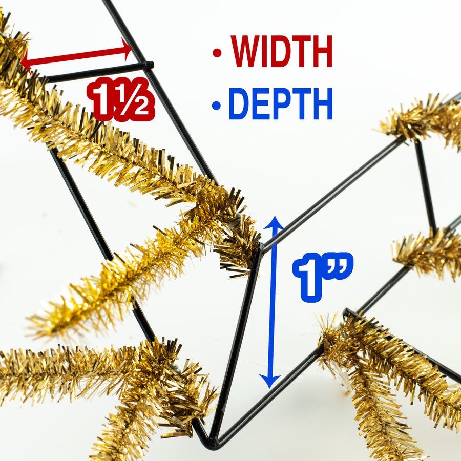 20" Tinsel Open Tree Work Form: Metallic Gold detail photo 3
