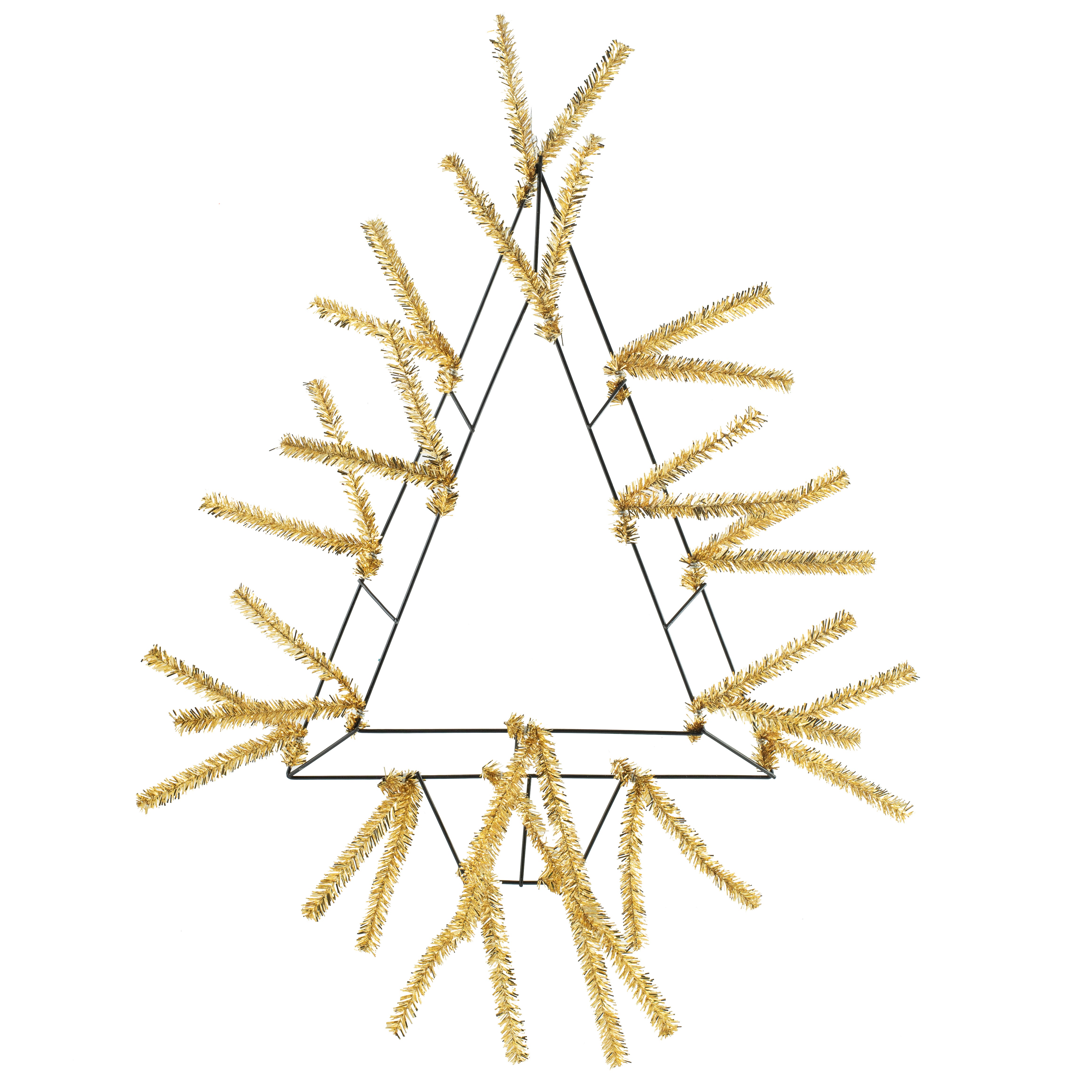 20" Tinsel Open Tree Work Form: Metallic Gold Item Number: XX765408