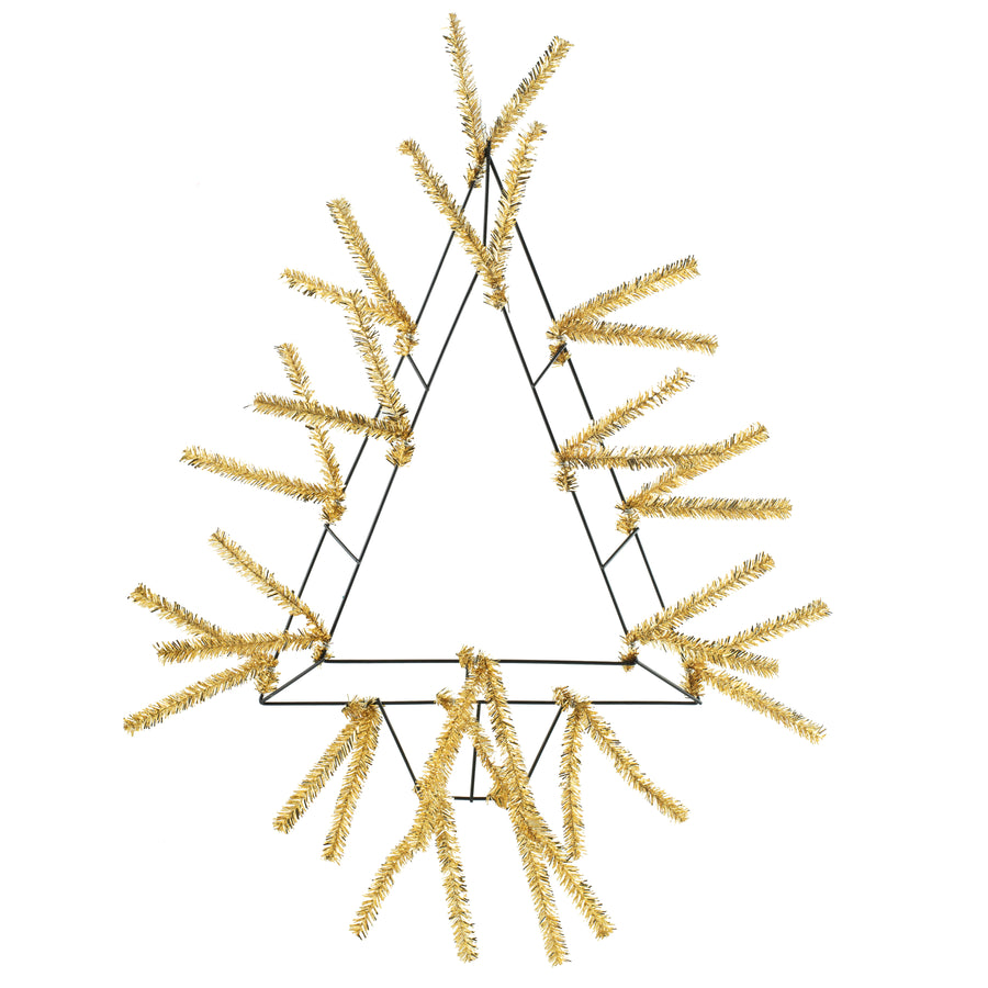 20" Tinsel Open Tree Work Form: Metallic Gold Item Number: XX765408