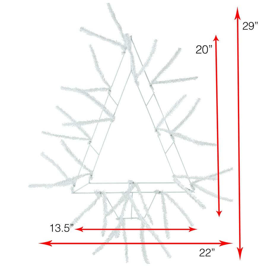 20" Tinsel Open Tree Work Form: White Lifestyle Photo