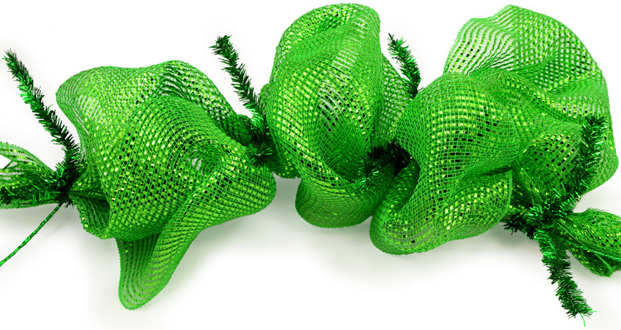 Tinsel Work Garland: Metallic Emerald Green (9 ft) Lifestyle Photo