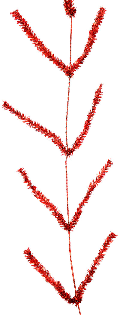 Tinsel Work Garland: Metallic Red (9 ft) Item Number: XX752524