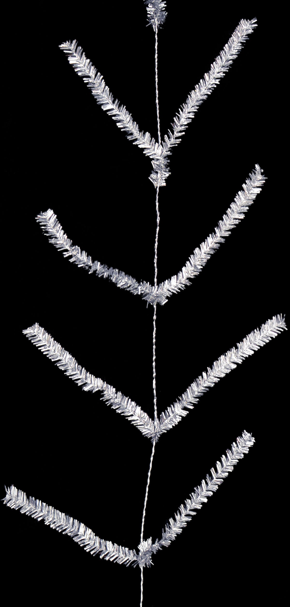 Tinsel Work Garland: Metallic Silver (9 ft) detail photo 3