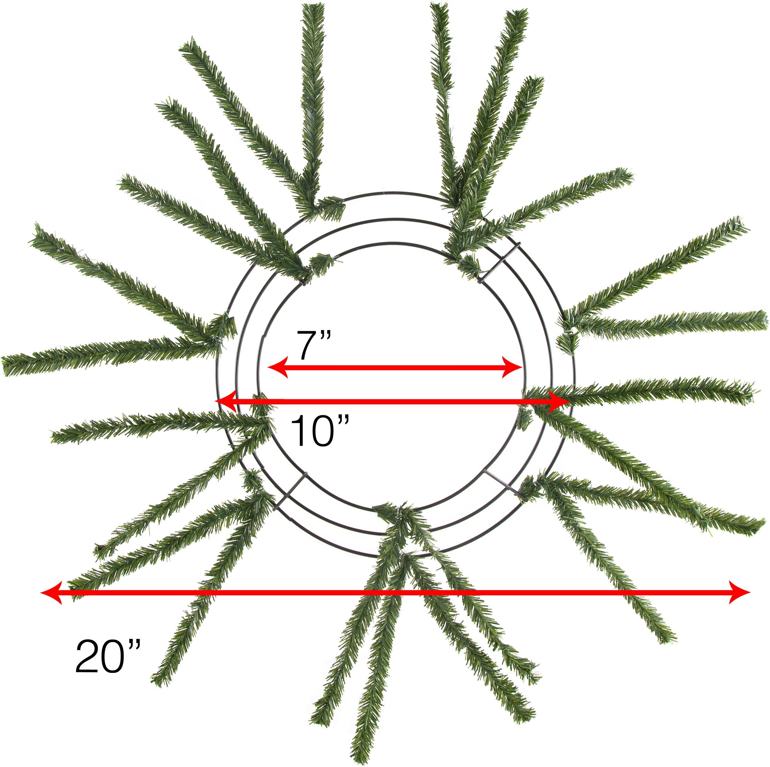 10-20" Tinsel Work Wreath Form: Green Lifestyle Photo