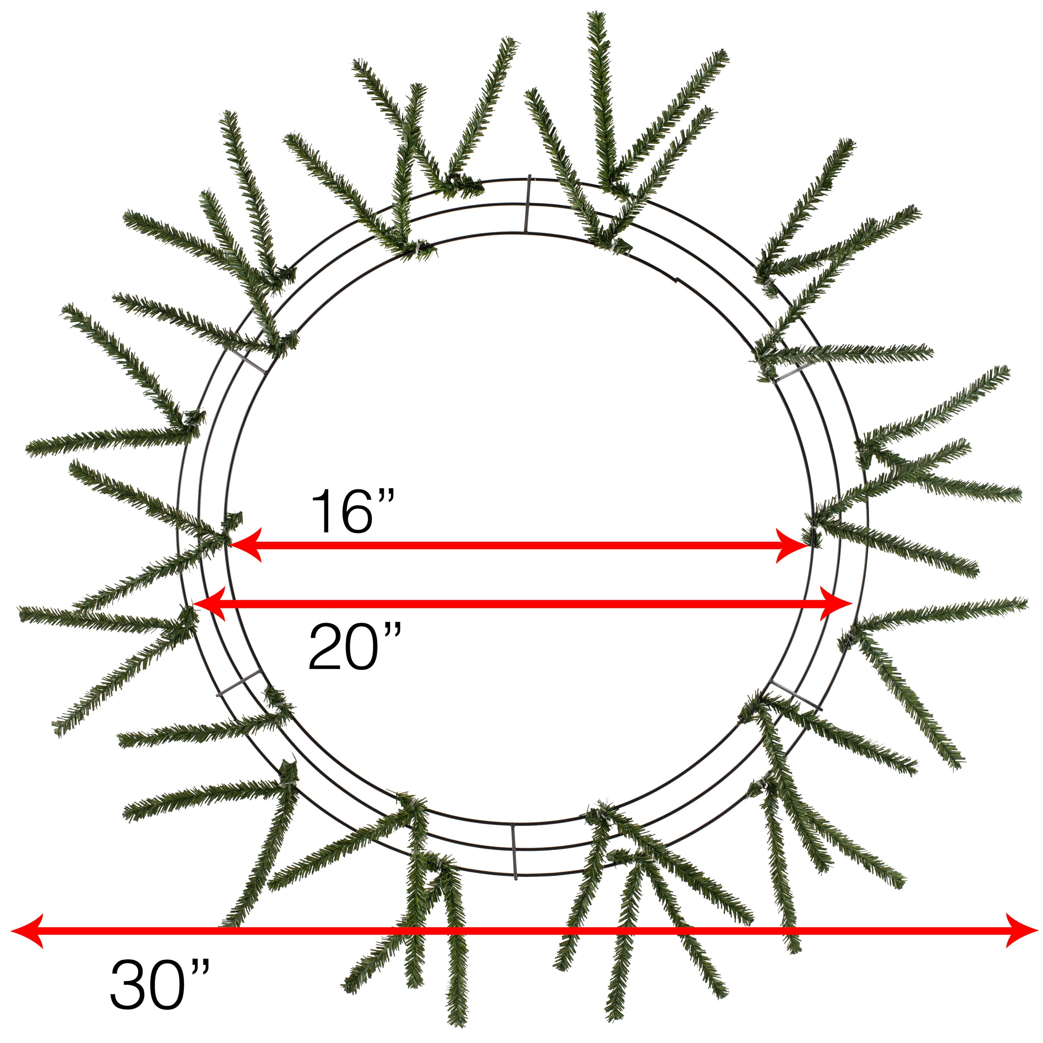 20-30" Tinsel Work Wreath Form: Green Lifestyle Photo