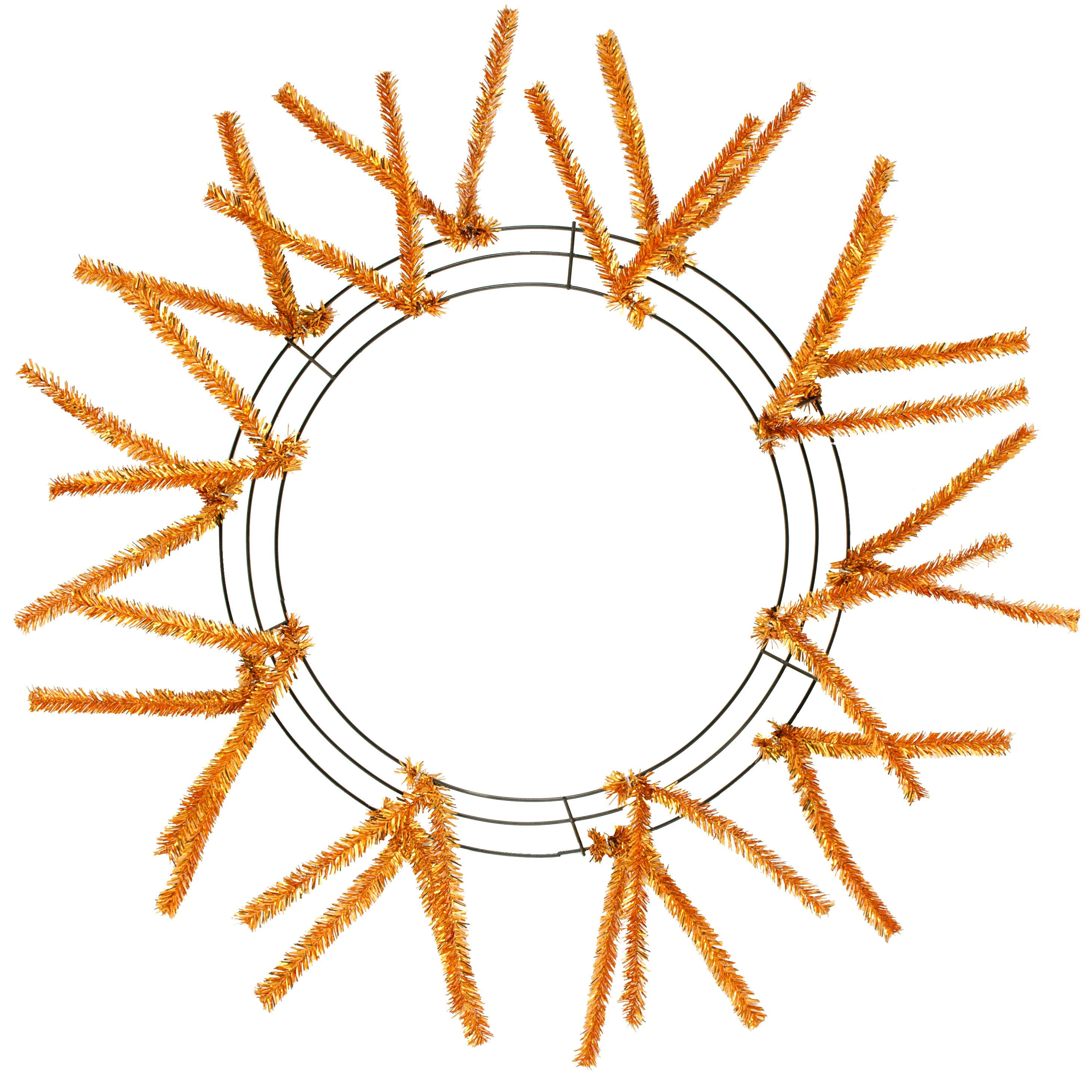 15-24" Tinsel Work Wreath Form: Metallic Copper Item Number: XX751138